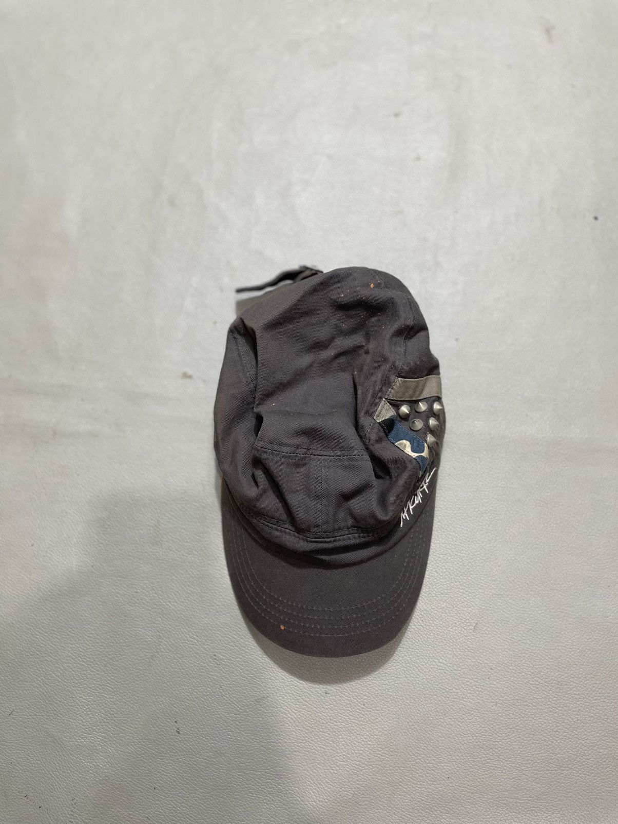 Japanese Brand 2000s Cadet Hat Punk Distressed Studded y2k Size ONE SIZE - 1 Thumbnail