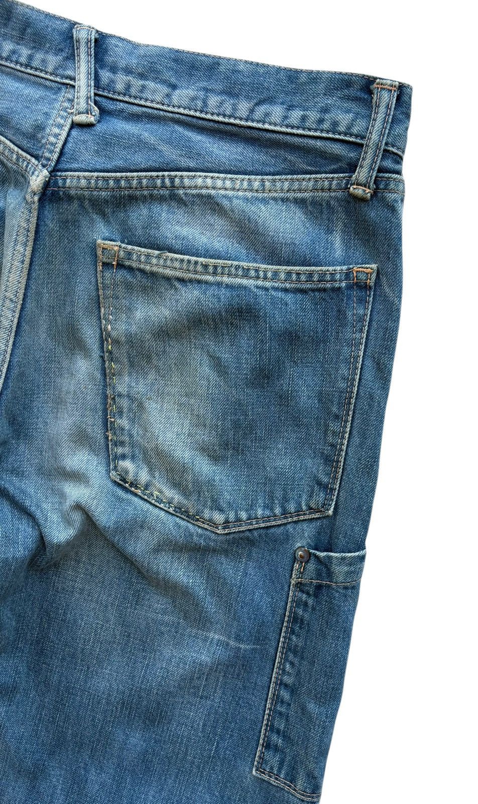 The Repack Bleach Denim Selvedge Carpenter Workwear Pants