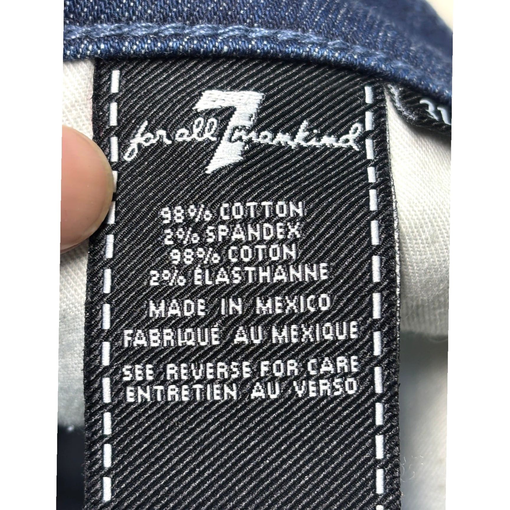 7 For All Mankind 7 For All Mankind Slimmy Jeans Dark Wash Mid Rise Stretch Cotton Blend 31X28 Women Jeans Slim, 5-Pocket, Zipper Button Wash: Medium Vintage: No Size 24" / US 00 / IT 34 - 7 Thumbnail