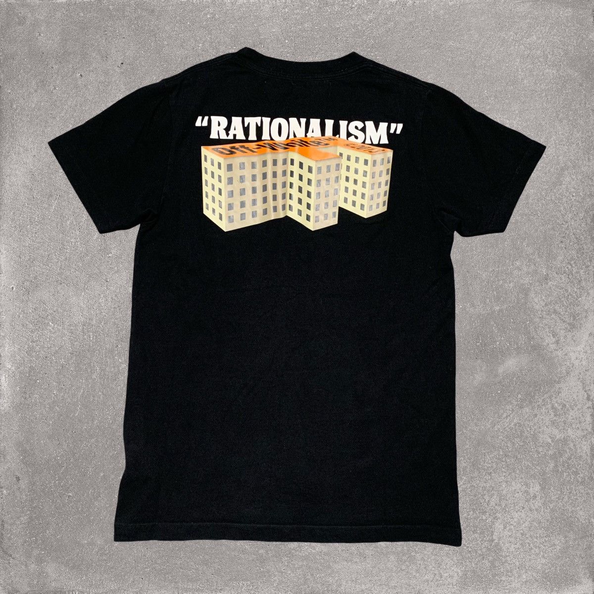Off White Medium Rationalism Black Tee Virgil Abloh