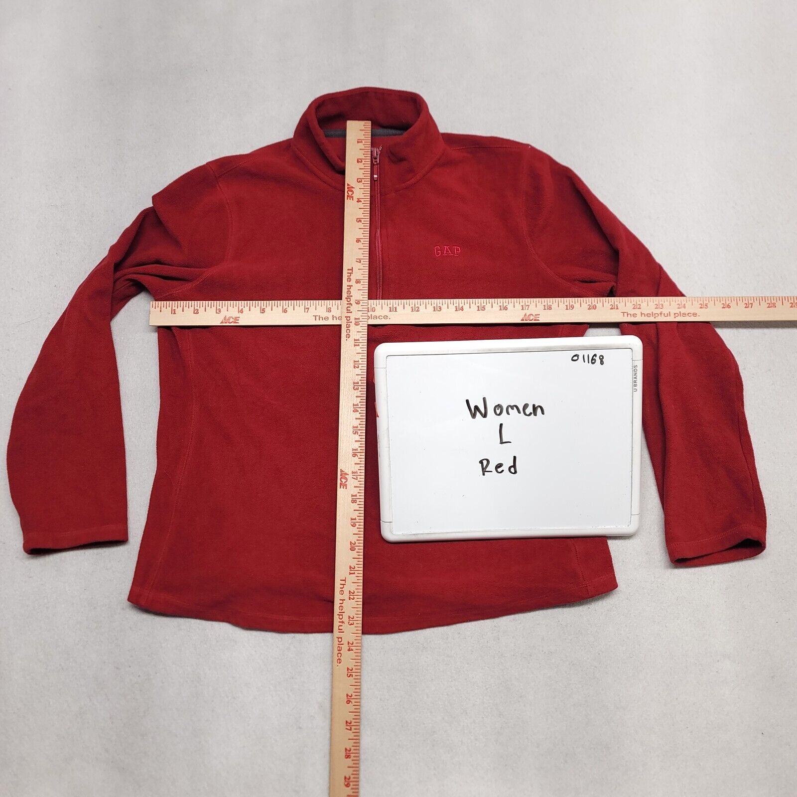 Gap Gap 1/4 Zip Up Pullover Long Sleeve Jacket Womens Size L Red Size L / US 10 / IT 46 - 7 Thumbnail