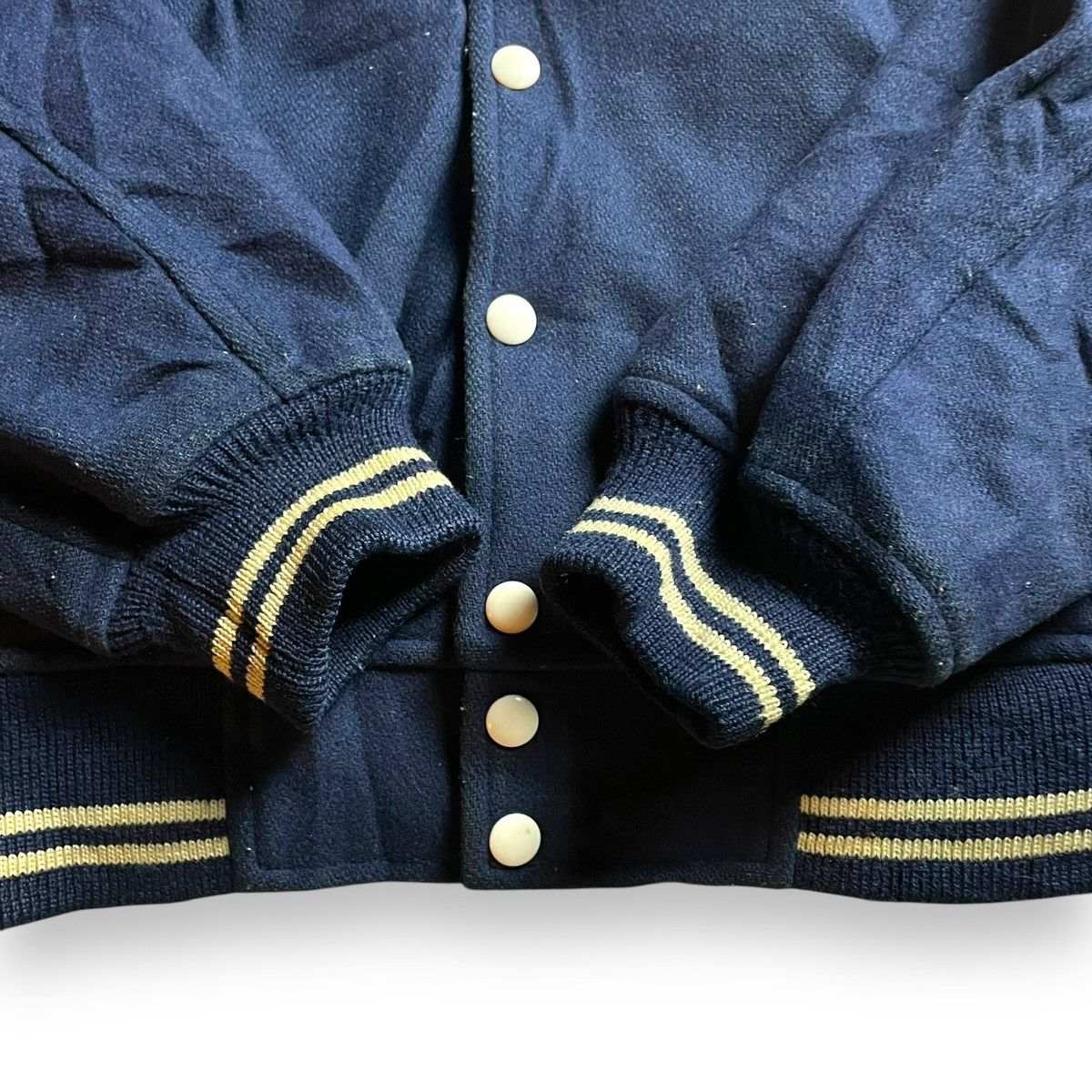 Macbeth VINTAGE MACBETH WOOL + LEATHER VARSITY JACKET Size US L / EU 52-54 / 3 - 4 Thumbnail