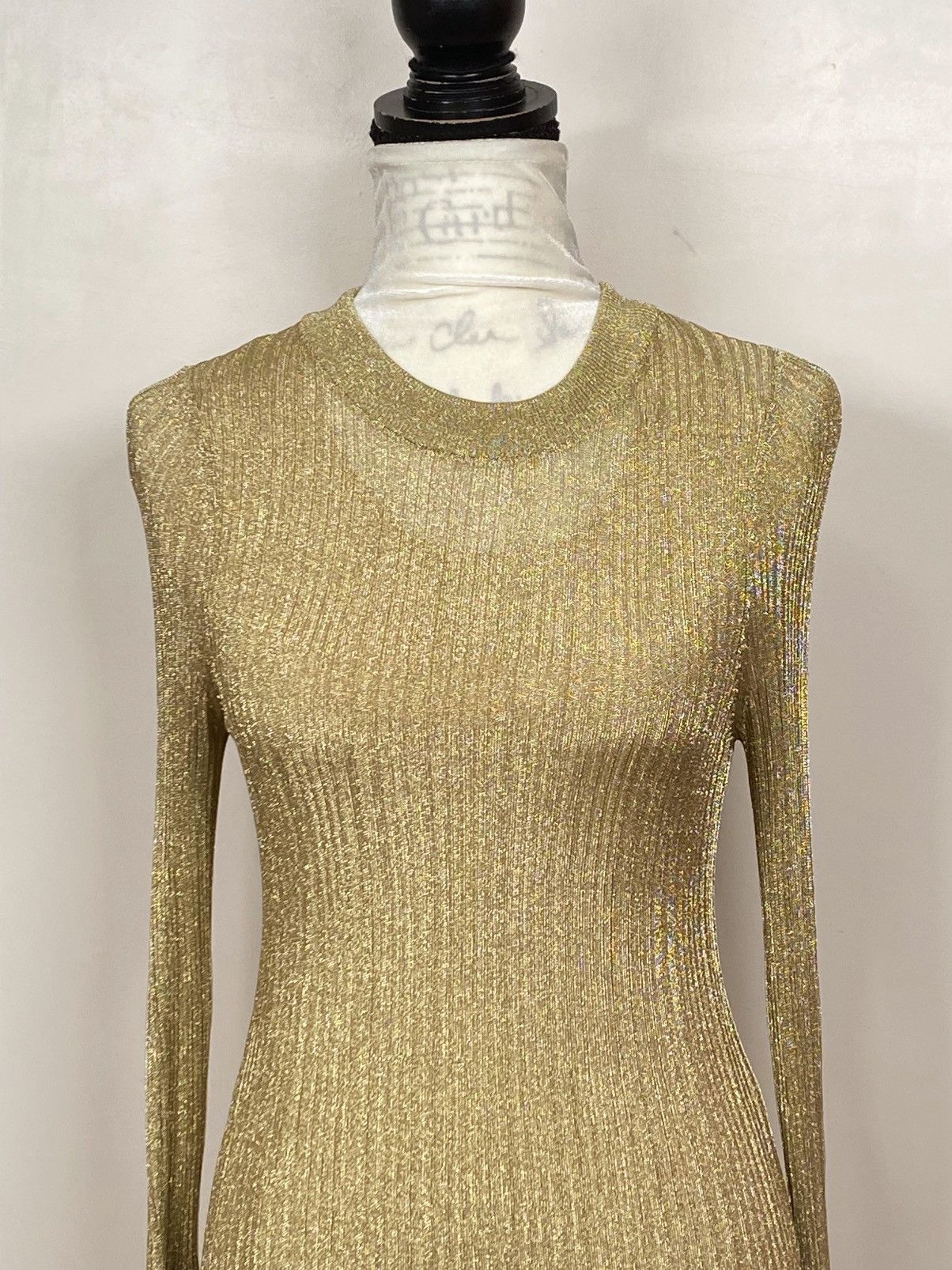 Simkhai SIMKHAI Zelda Metallic Flared Hem Rib-Knit Minidress size M Size M / US 6-8 / IT 42-44 - 7 Thumbnail