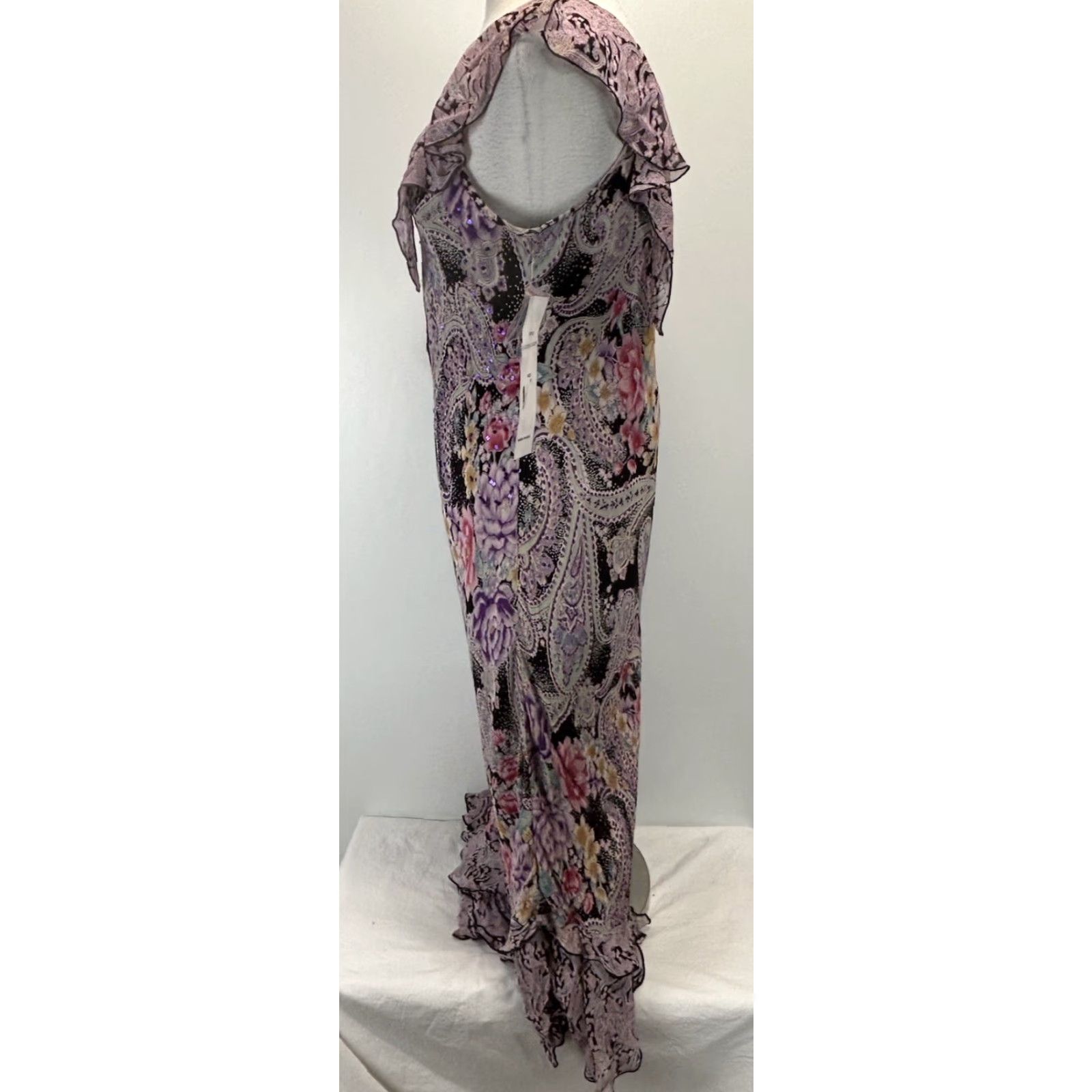 Vintage VINTAGE Lola P Slip Maxi Dress Purple Paisley Fairy Whimsigoth M Womens Size M / US 6-8 / IT 42-44 - 2 Thumbnail