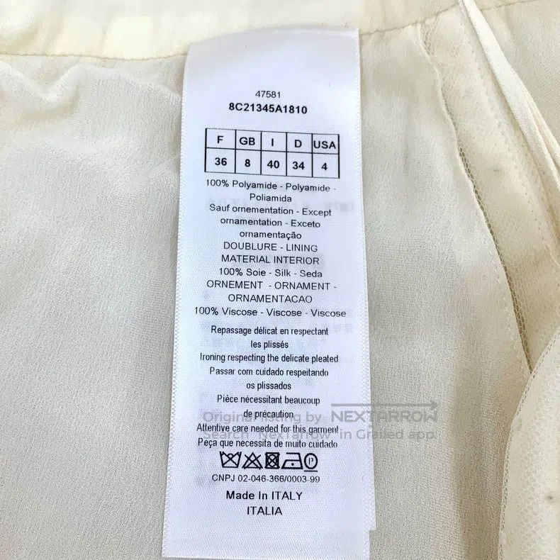 Dior Dior Beige polki dot mesh casual skirt Size 24" / US 00 / IT 34 - 6 Thumbnail
