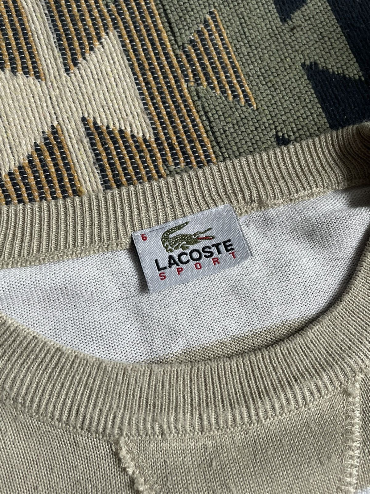 Lacoste × Vintage Vintage Lacoste Stripped Sweater Size US L / EU 52-54 / 3 - 8 Thumbnail