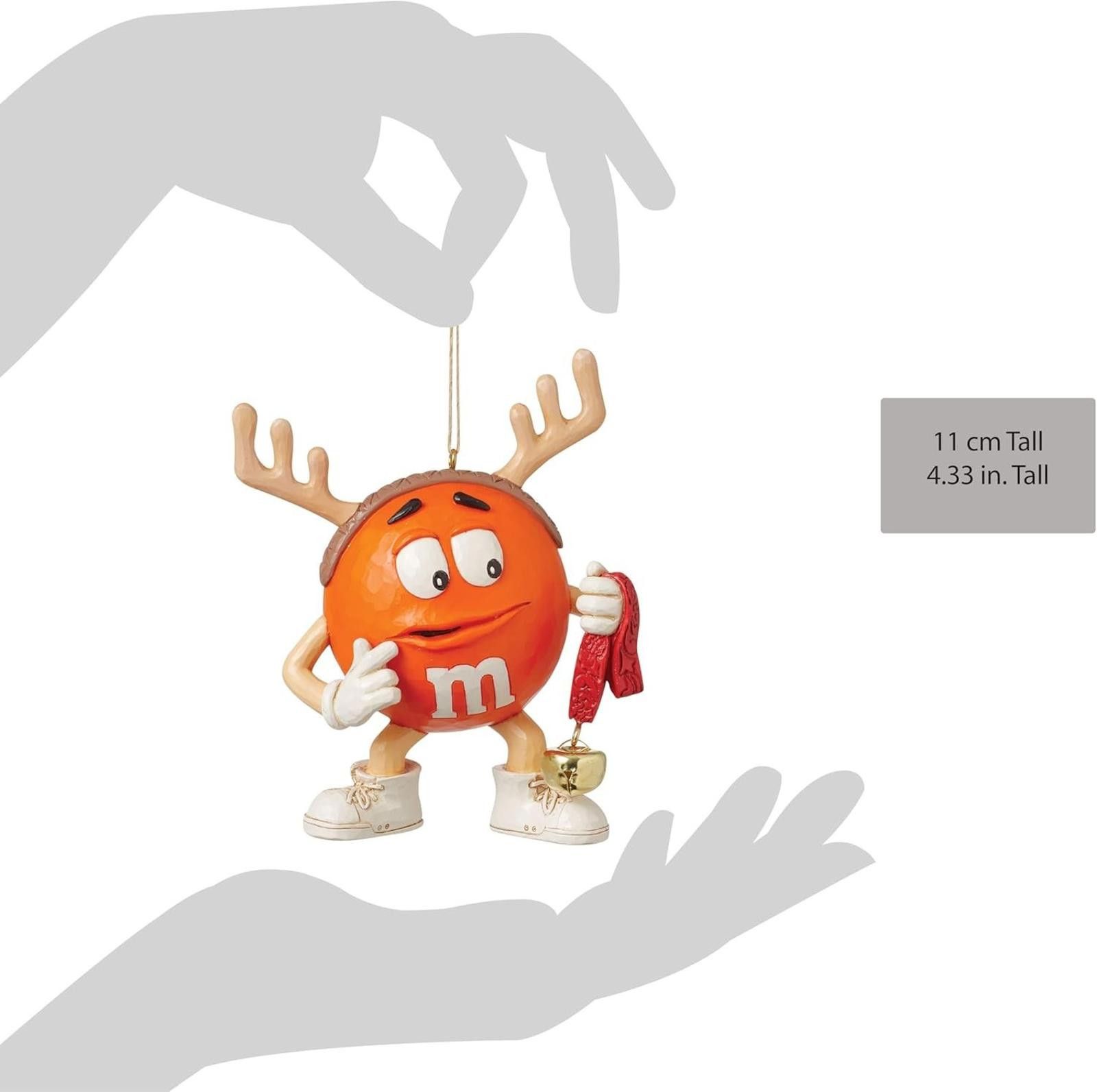 Designer M&M's Orange Character Dressed as Reindeer Hanging Ornament Size ONE SIZE - 3 Thumbnail