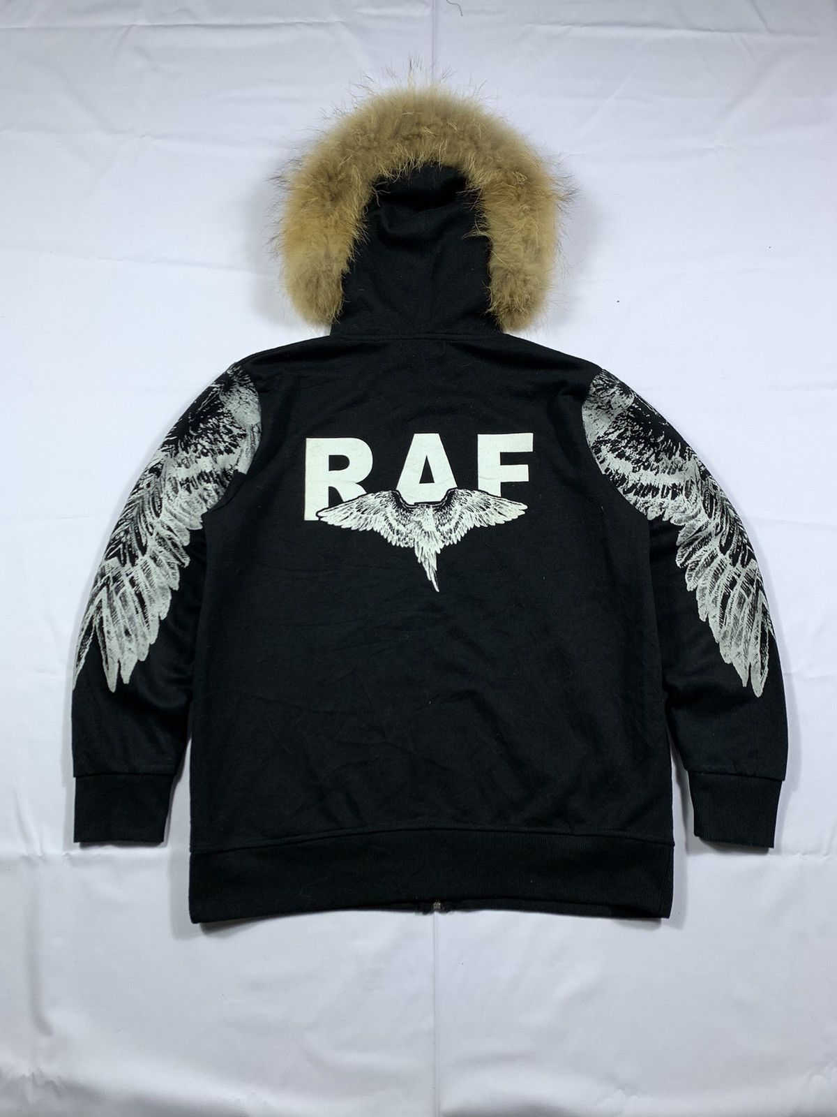If Six Was Nine × Japanese Brand × Le Grande Bleu (L.G.B.) FUR ZIPPER HOODIE POEM RAF LGB STYLE Size US L / EU 52-54 / 3 - 2 Thumbnail