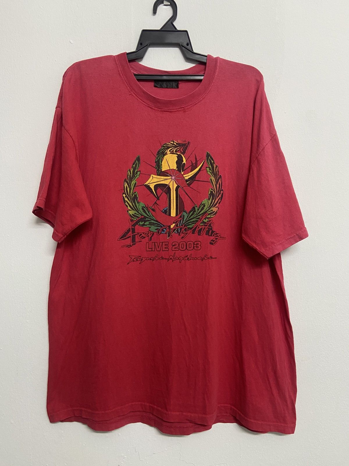 Band Tees Vintage 00s Tsuyoshi Nagabuchi Rock keep On Fighting Tee Size US XL / EU 56 / 4 - 4 Thumbnail