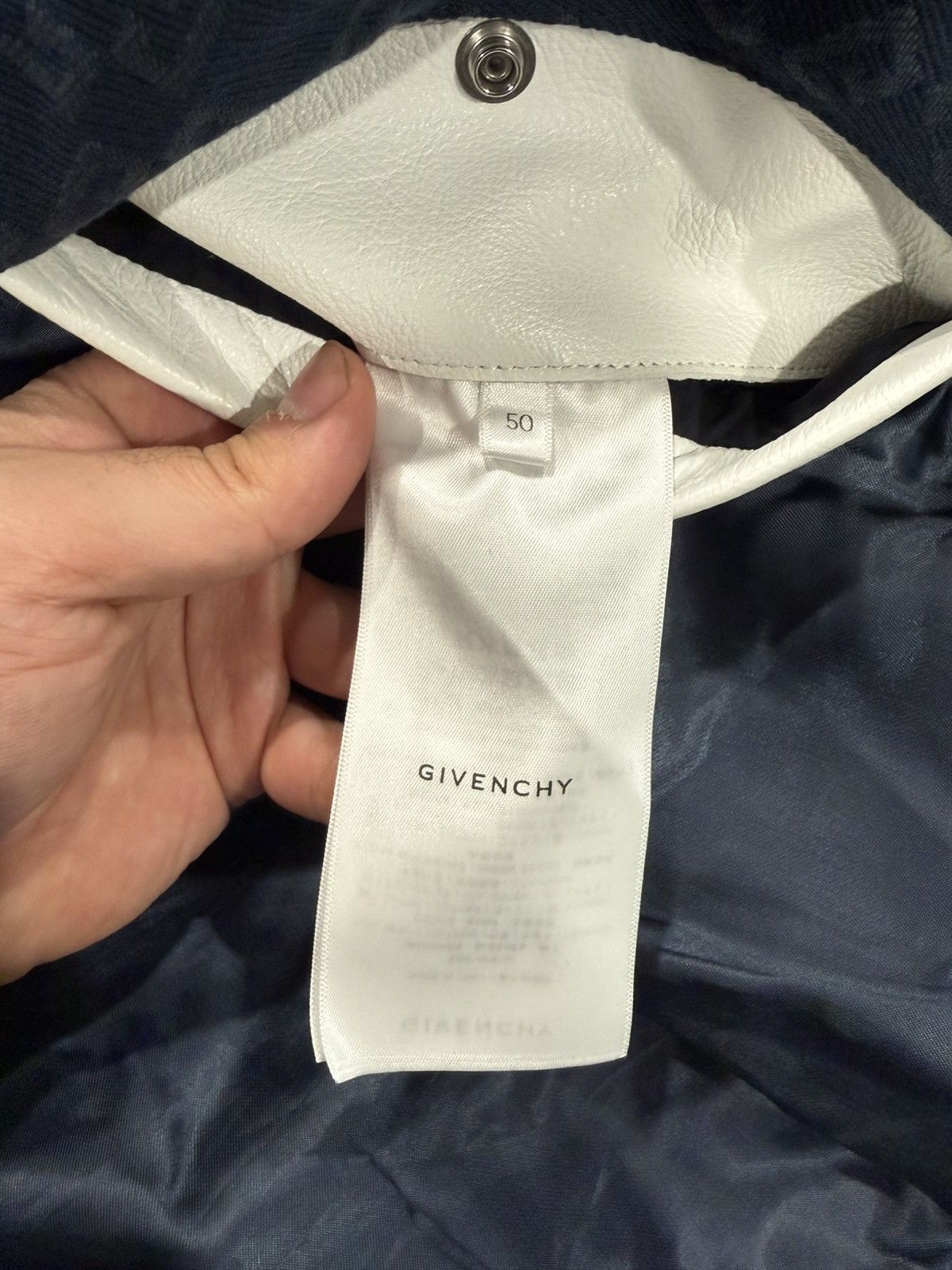 Givenchy Givenchy 4G Leather Denim Varsity Jacket Size US M / EU 48-50 / 2 - 8 Thumbnail