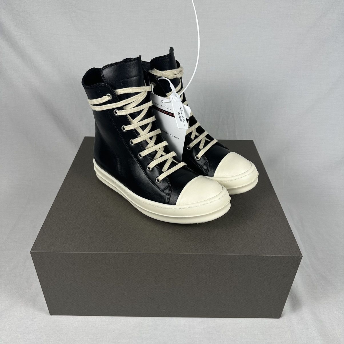 Rick Owens Hi Top Mainline Ramones Hi Top Sneakers