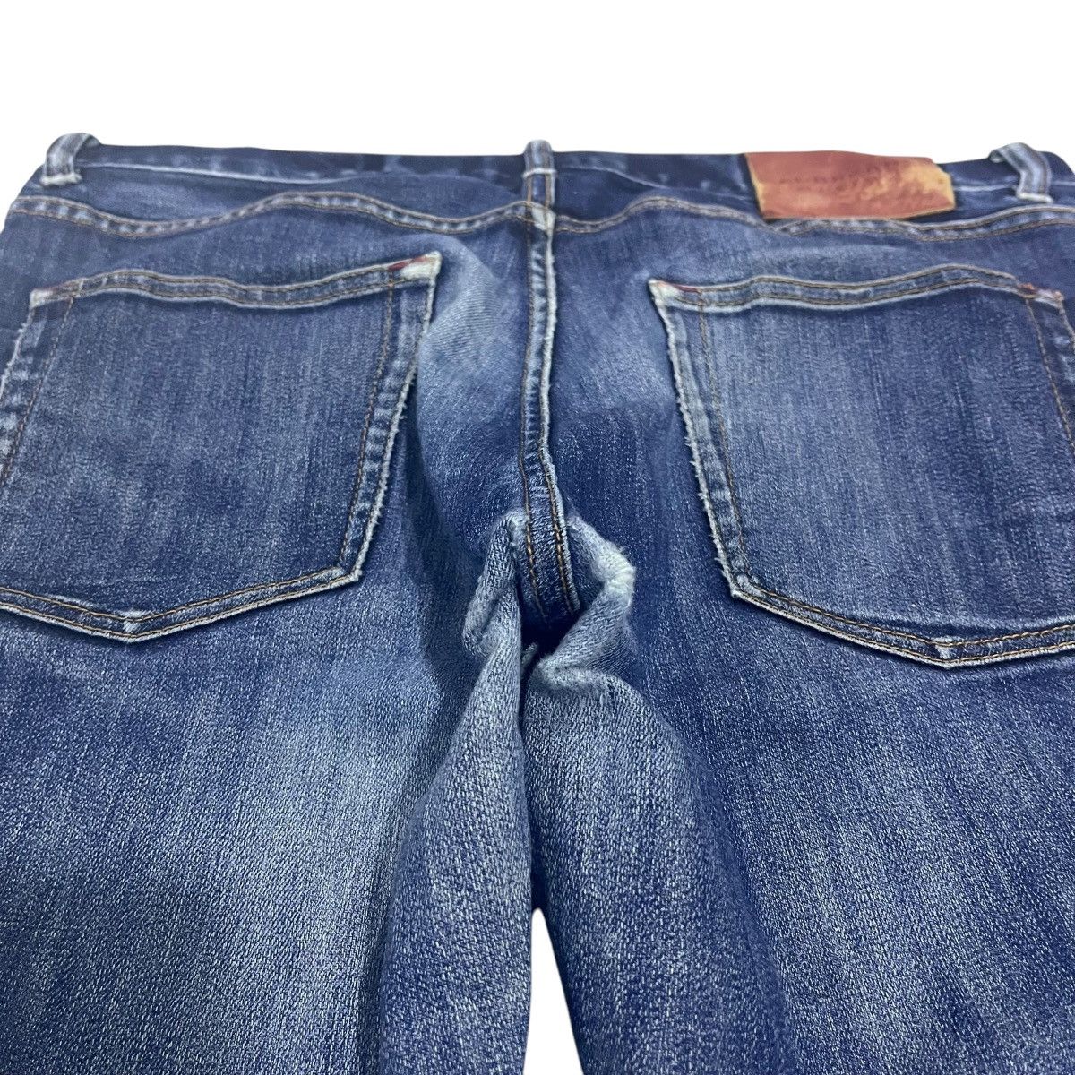 If Six Was Nine × Japanese Brand × Le Grande Bleu (L.G.B.) VINTAGE BURBERRY WASHED BLUE HONEYCOMB DENIM PANTS Size US 35 - 8 Thumbnail