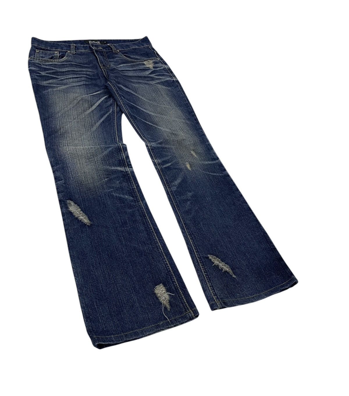 14th Addiction CavariA Japan Distressed Flare Jeans Size US 30 / EU 46 - 4 Thumbnail