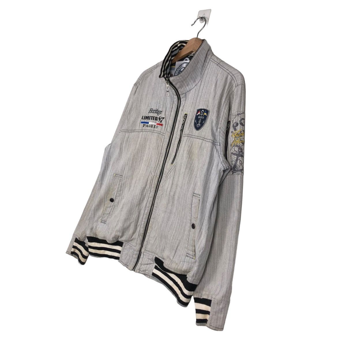 Hysteric Glamour 🔥VINTAGE BIKER JACKET PAGELO JAPAN BIG LOGO Size US L / EU 52-54 / 3 - 2 Thumbnail