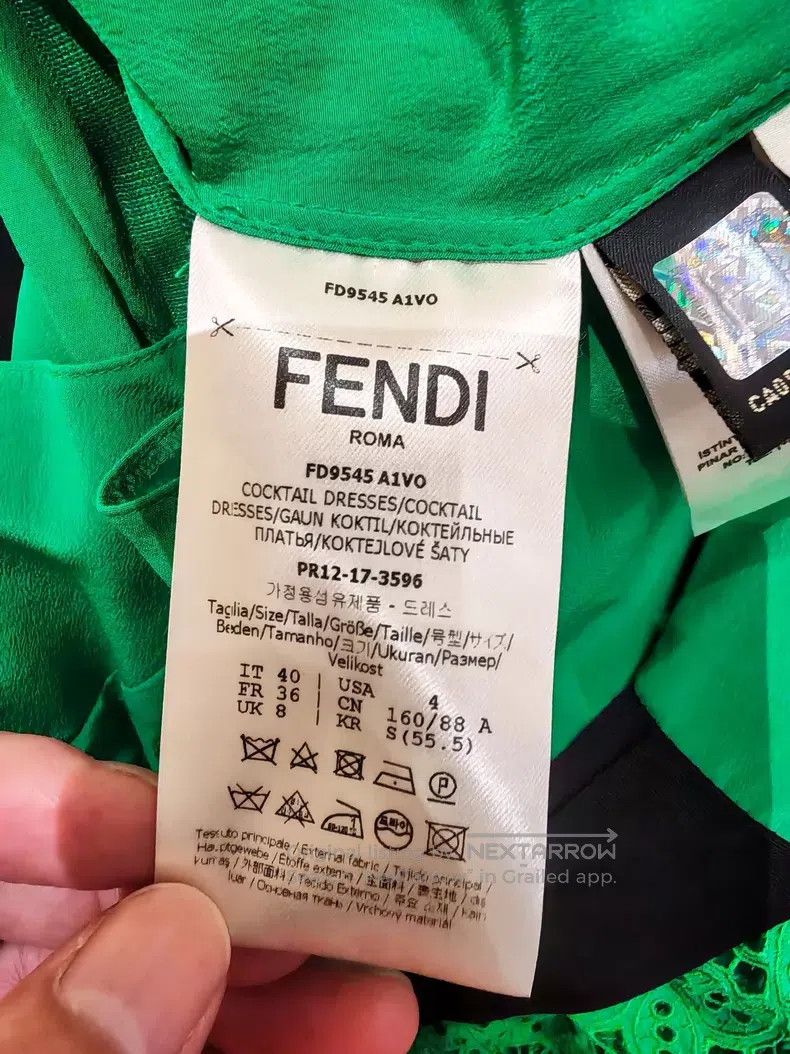 Fendi Fendi Green lace suspender dress Size XS / US 0-2 / IT 36-38 - 7 Thumbnail