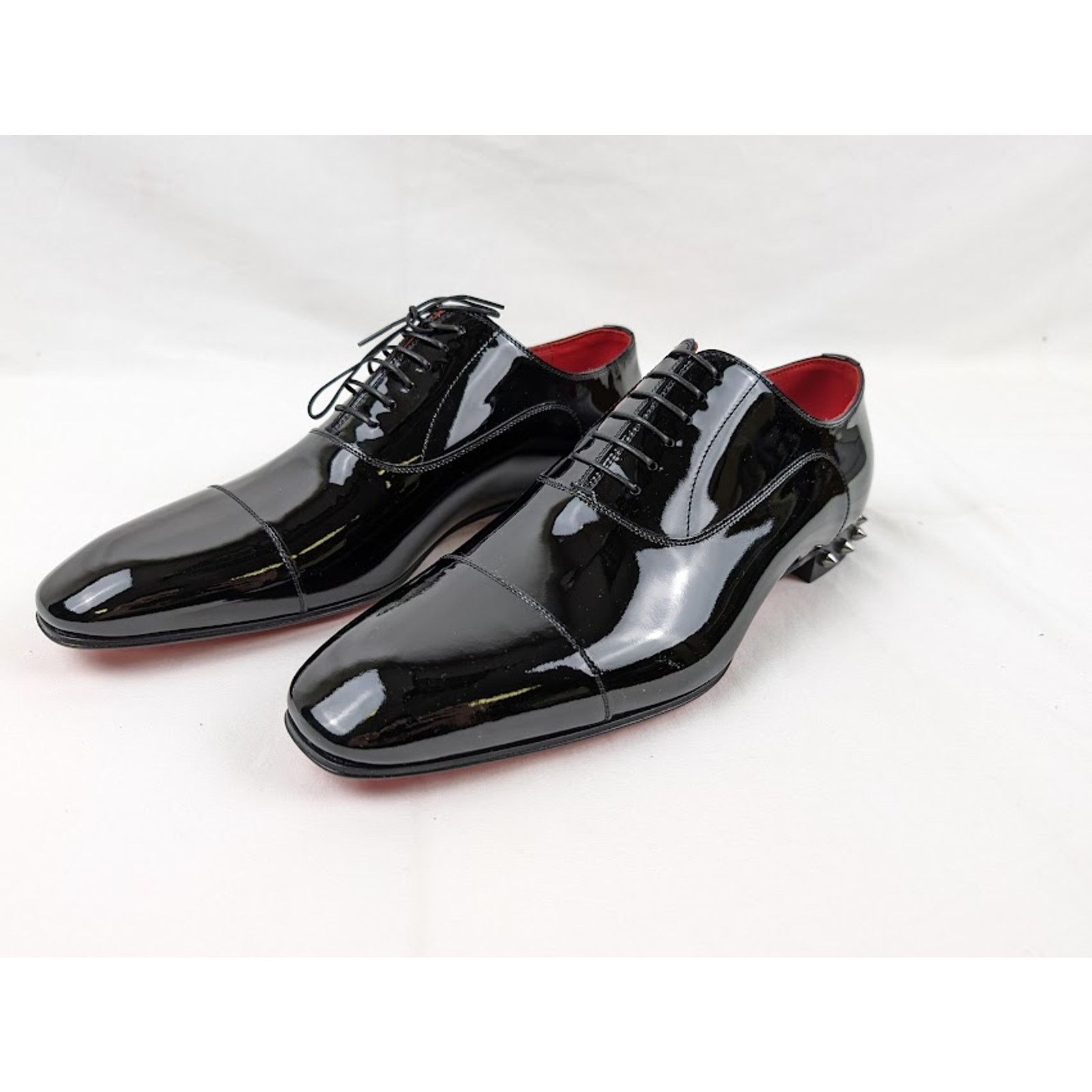 Christian Louboutin o1rshd1 So Greggo Flat Shoes in Black/Gun Metal/Lin Loubi Size US 13 / EU 46 - 9 Thumbnail