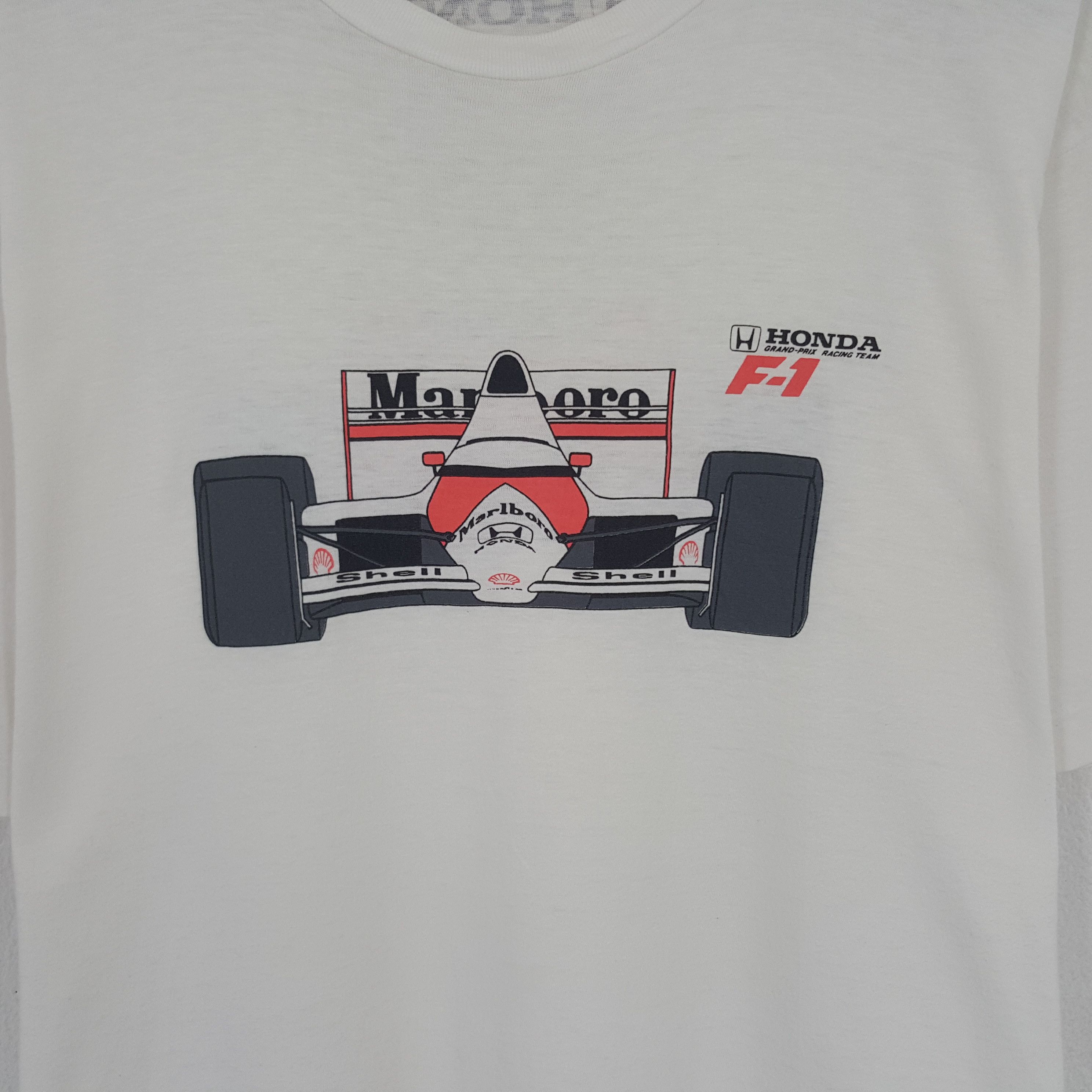 Vintage Vintage Powered by Honda x Marlboro Racing Tshirt Size US L / EU 52-54 / 3 - 4 Thumbnail