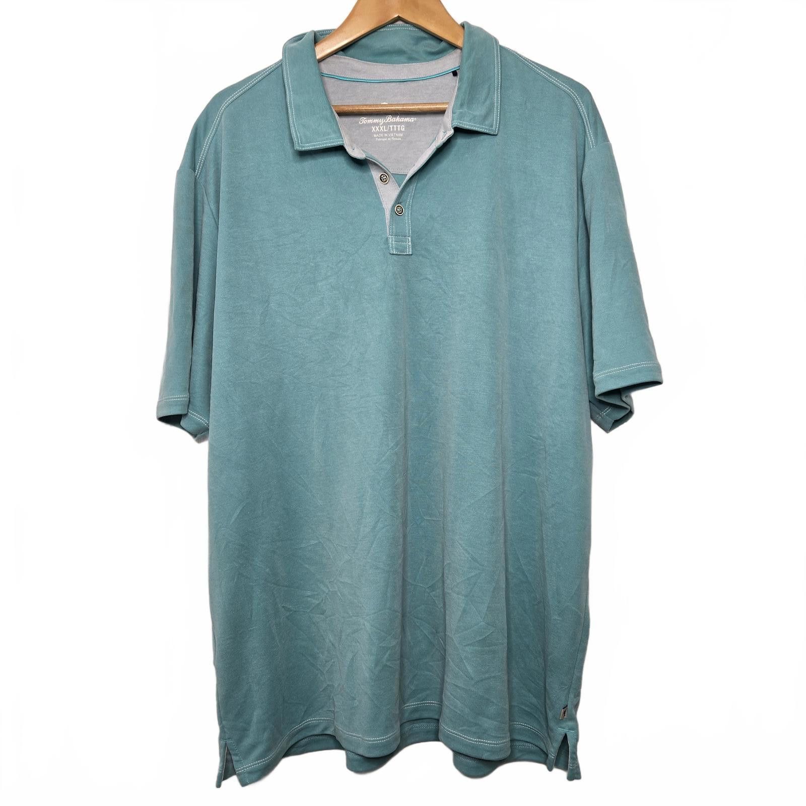 Tommy Bahama Tommy Bahama Shirt Mens XXXL Tencel Green Short Sleeve Polo Size US XXL / EU 58 / 5 - 1 Thumbnail