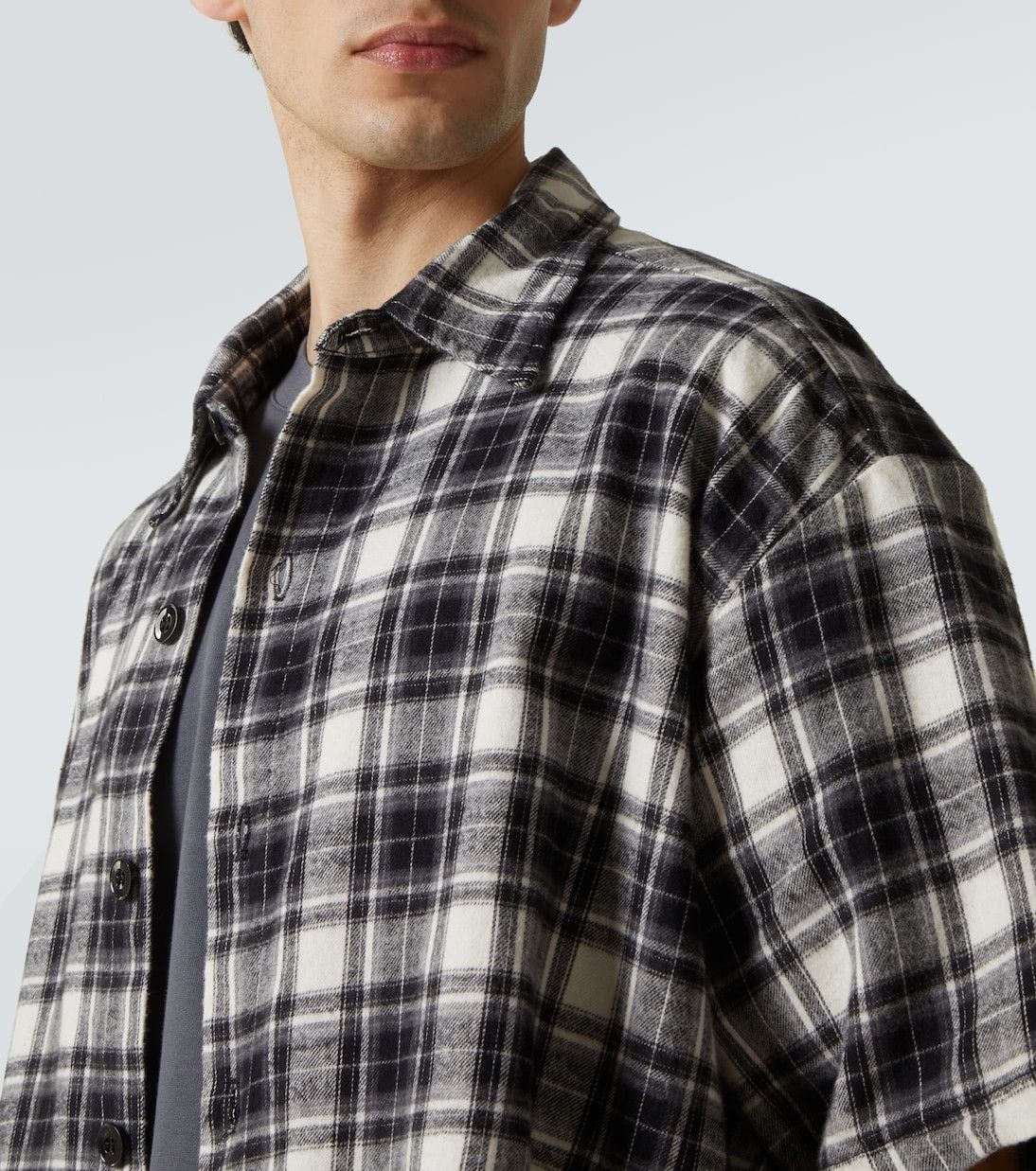 Greg Lauren $750 Greg Lauren Short Sleeve Plaid Shirt Size US XL / EU 56 / 4 - 4 Thumbnail