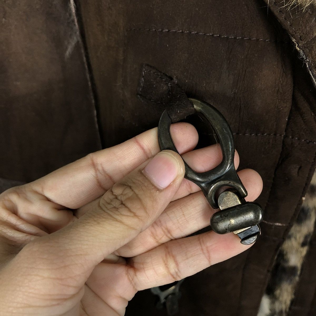Vintage 📌VINTAGE BIKER SHEARLING LEATHER JACKET GEORGES RECH PARIS Size US M / EU 48-50 / 2 - 17 Thumbnail
