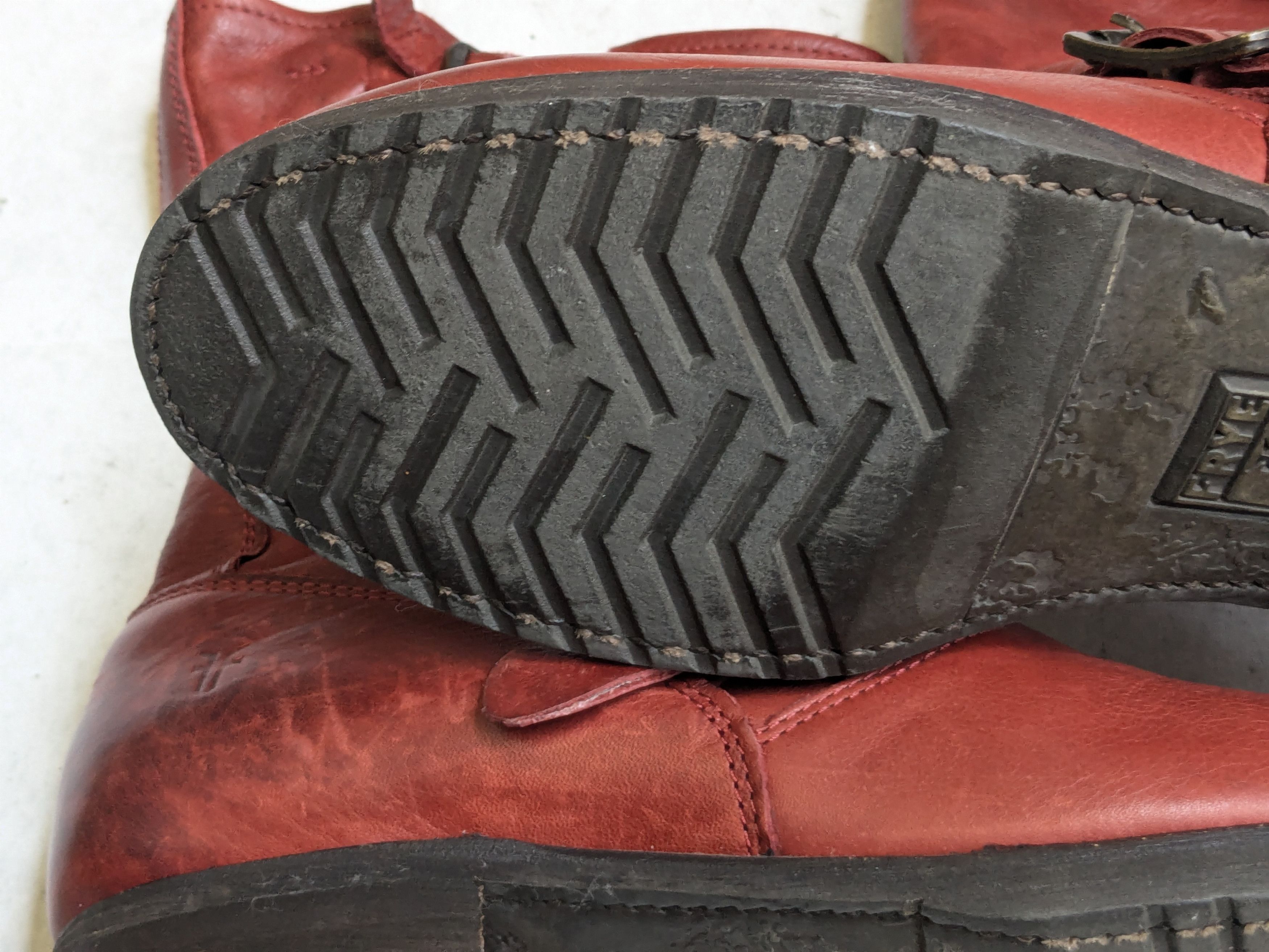 Frye Frye Harness Boots Red Leather 8 Leather Buckle Punk Size US 8 / EU 41 - 20 Thumbnail