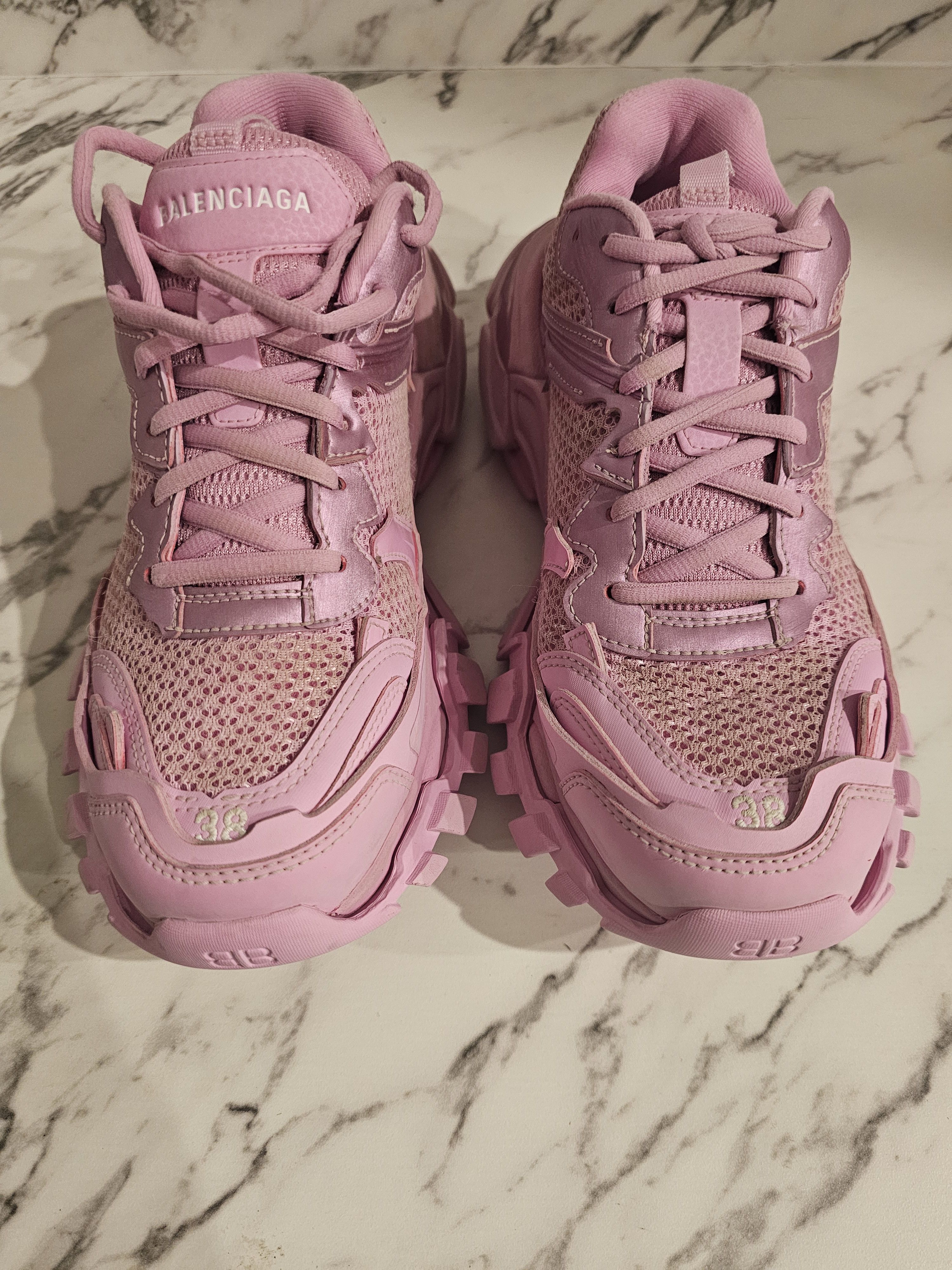 Balenciaga NEW EU 38 Balenciaga track 3 pink distressed sneakers Size US 8 / IT 38 - 11 Thumbnail