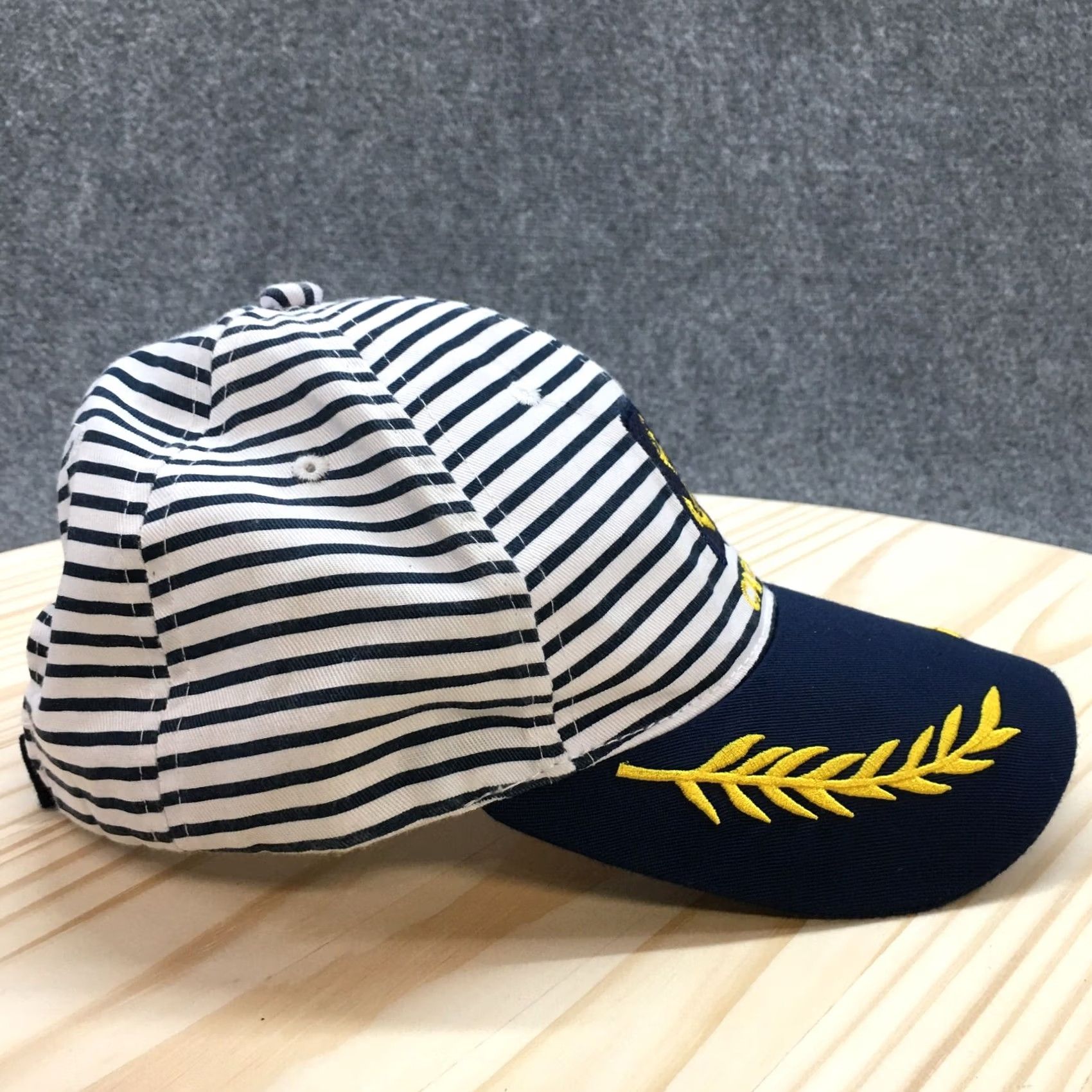 Lucky Brand Lucky Brand Captain Lucky 7 Baseball Cap Womens Blue OS Adjustable Stripe Embroidered Logo Size ONE SIZE - 6 Thumbnail