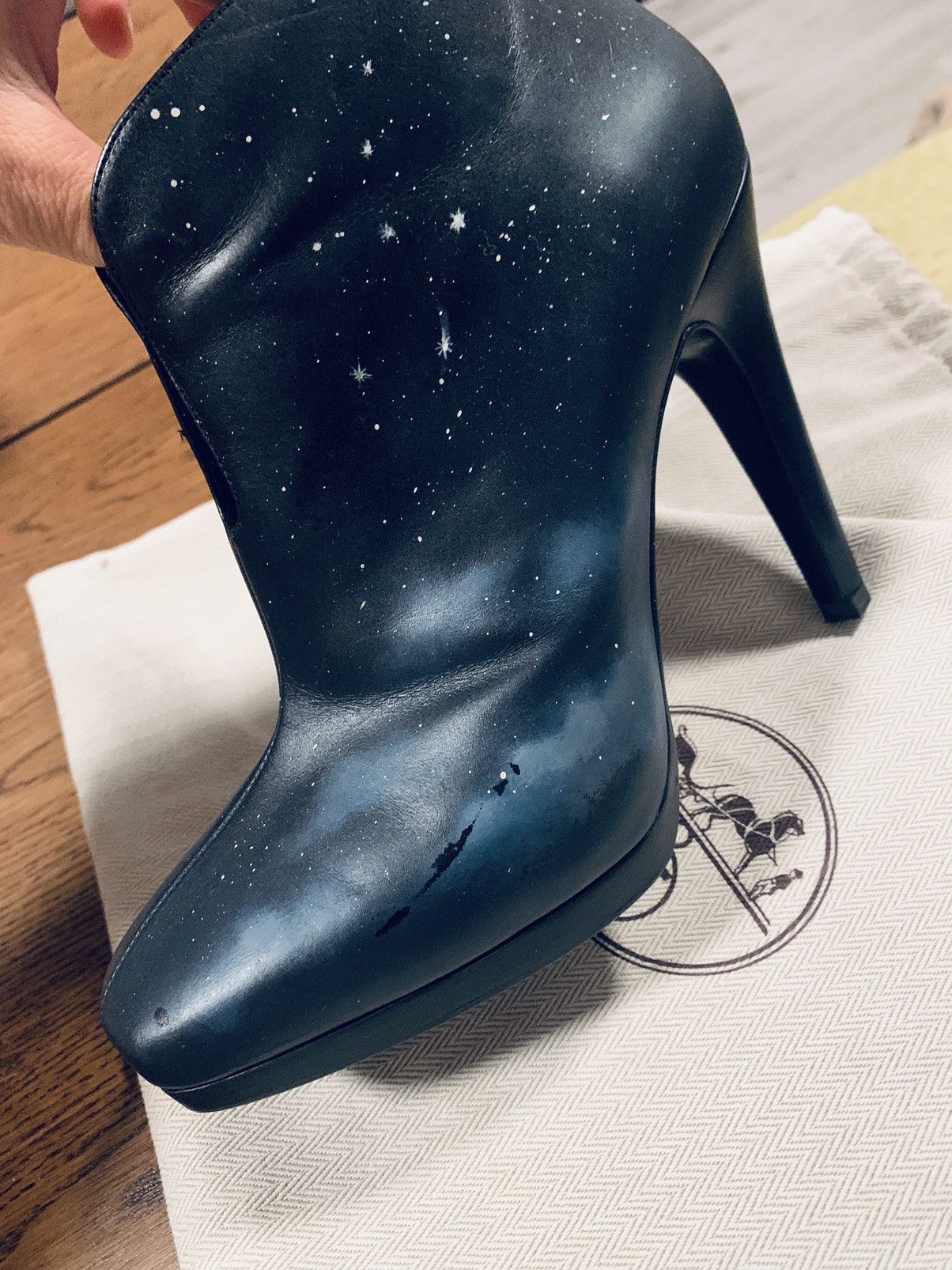 Hermes Hermès Vintage Starry Sky Ankle Boots Size US 7.5 / IT 37.5 - 4 Thumbnail
