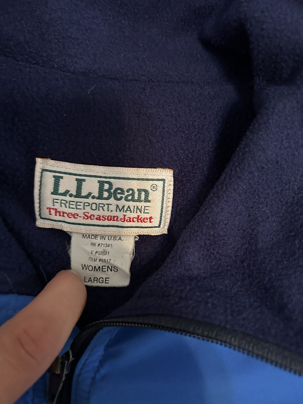 L.L. Bean × Vintage Vintage LL Bean 3 season zip up jacket Size L / US 10 / IT 46 - 2 Thumbnail