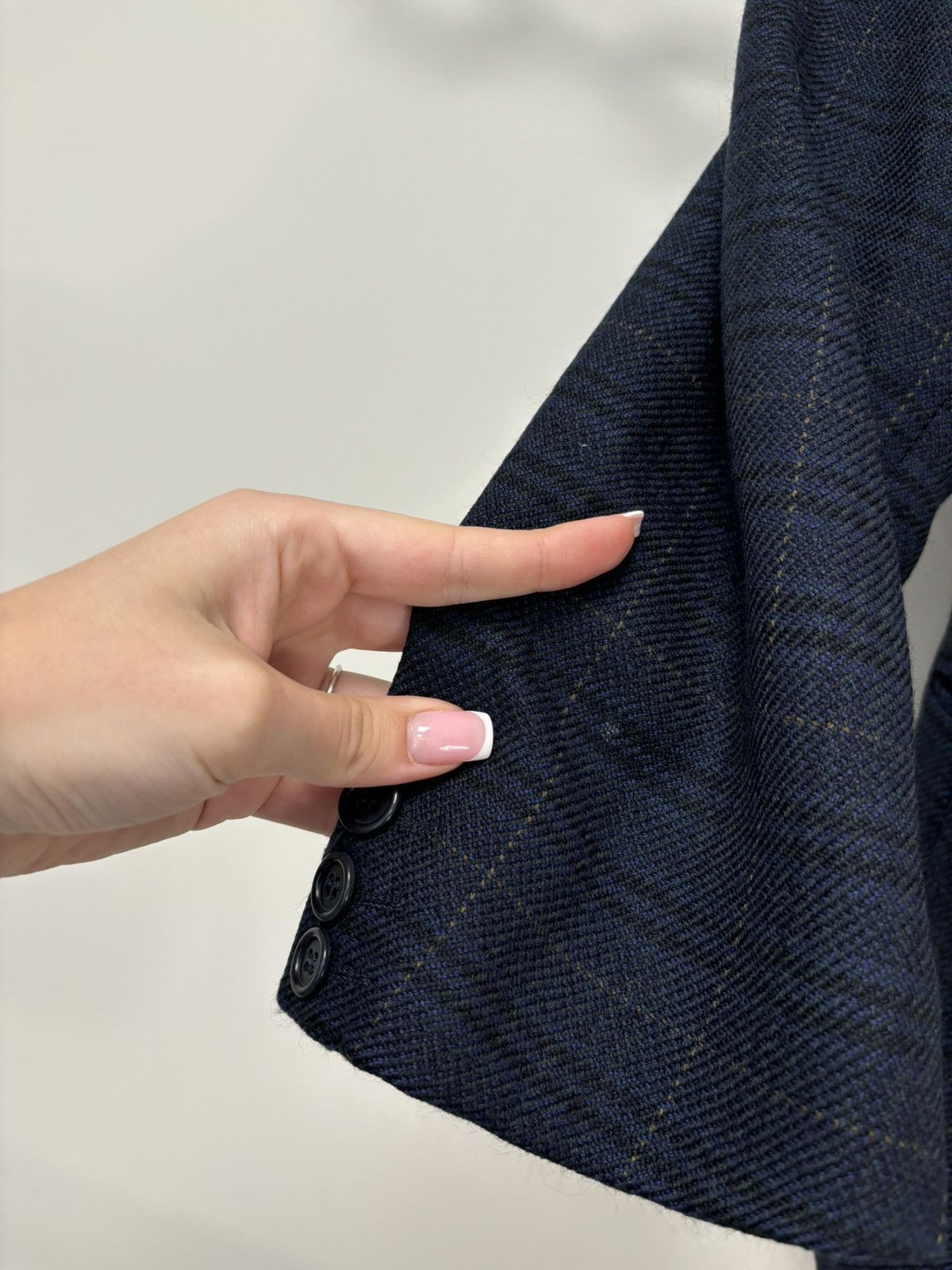 GF Ferre Vintage Gianfranco Ferre 0001 Studio Glen Plaid Wool Blazer Size 46R - 14 Thumbnail