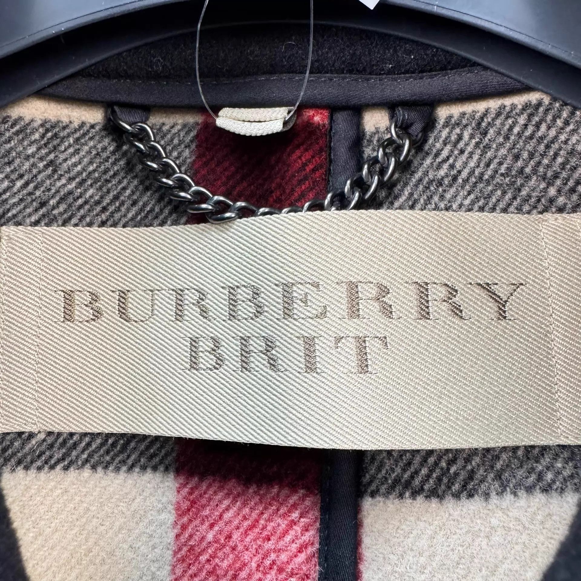 Burberry Burberry Black Double-Breasted Check Wool Coat XS 99 New Size US XS / EU 42 / 0 - 6 Thumbnail