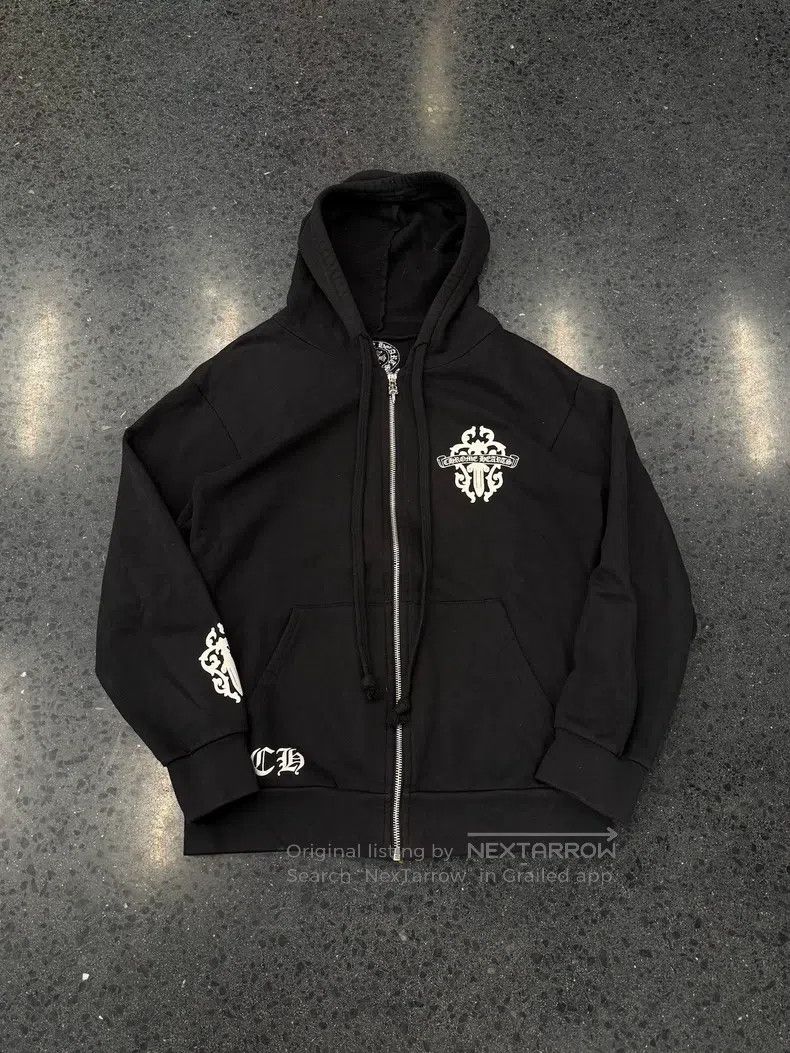 Chrome Hearts CHROME HEARTS Size M Black zipper hoodie Super sword printe Size US M / EU 48-50 / 2 - 1 Thumbnail