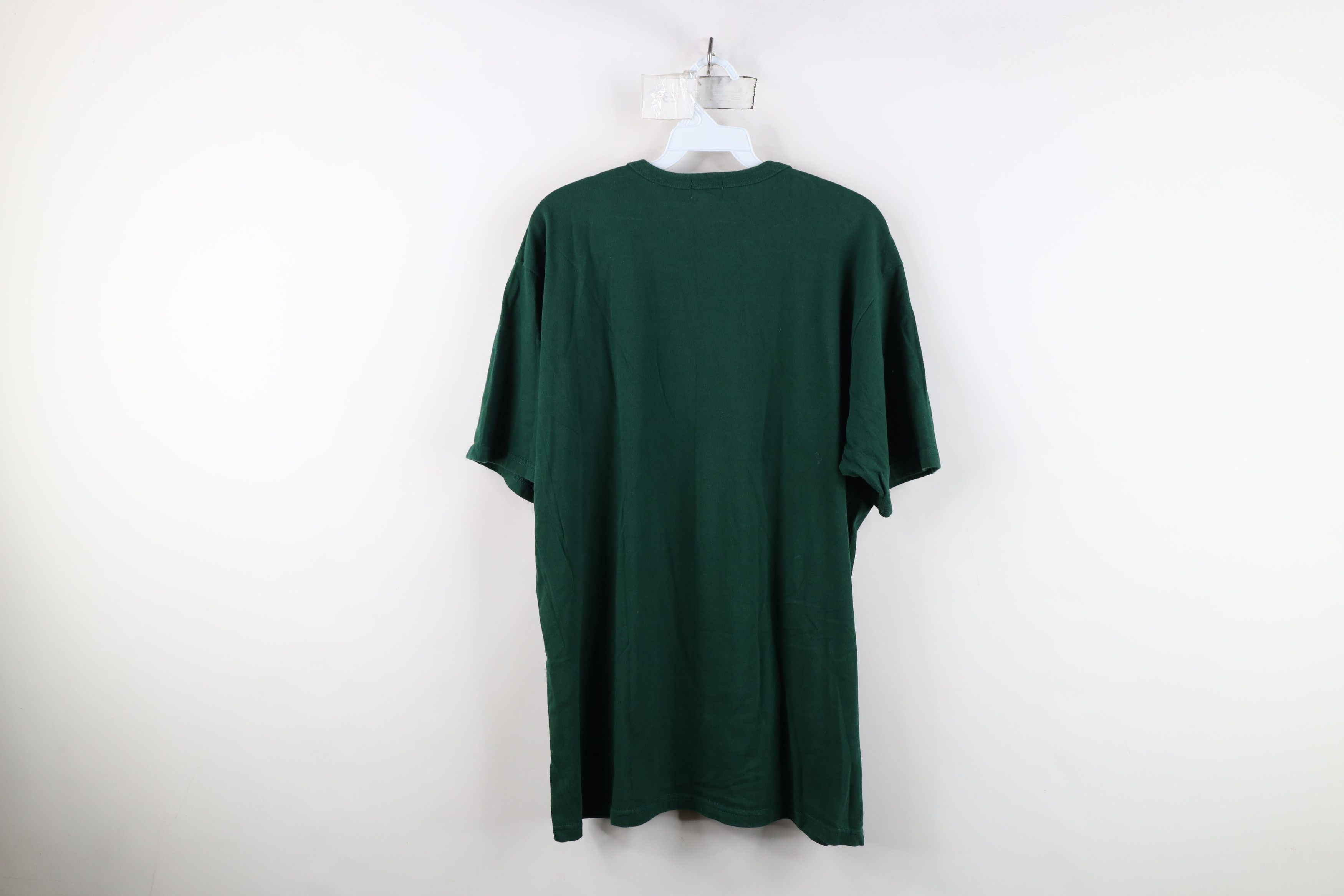 Vintage Vintage 90s Streetwear Short Sleeve T-Shirt Green Cotton Size US XXL / EU 58 / 5 - 12 Thumbnail