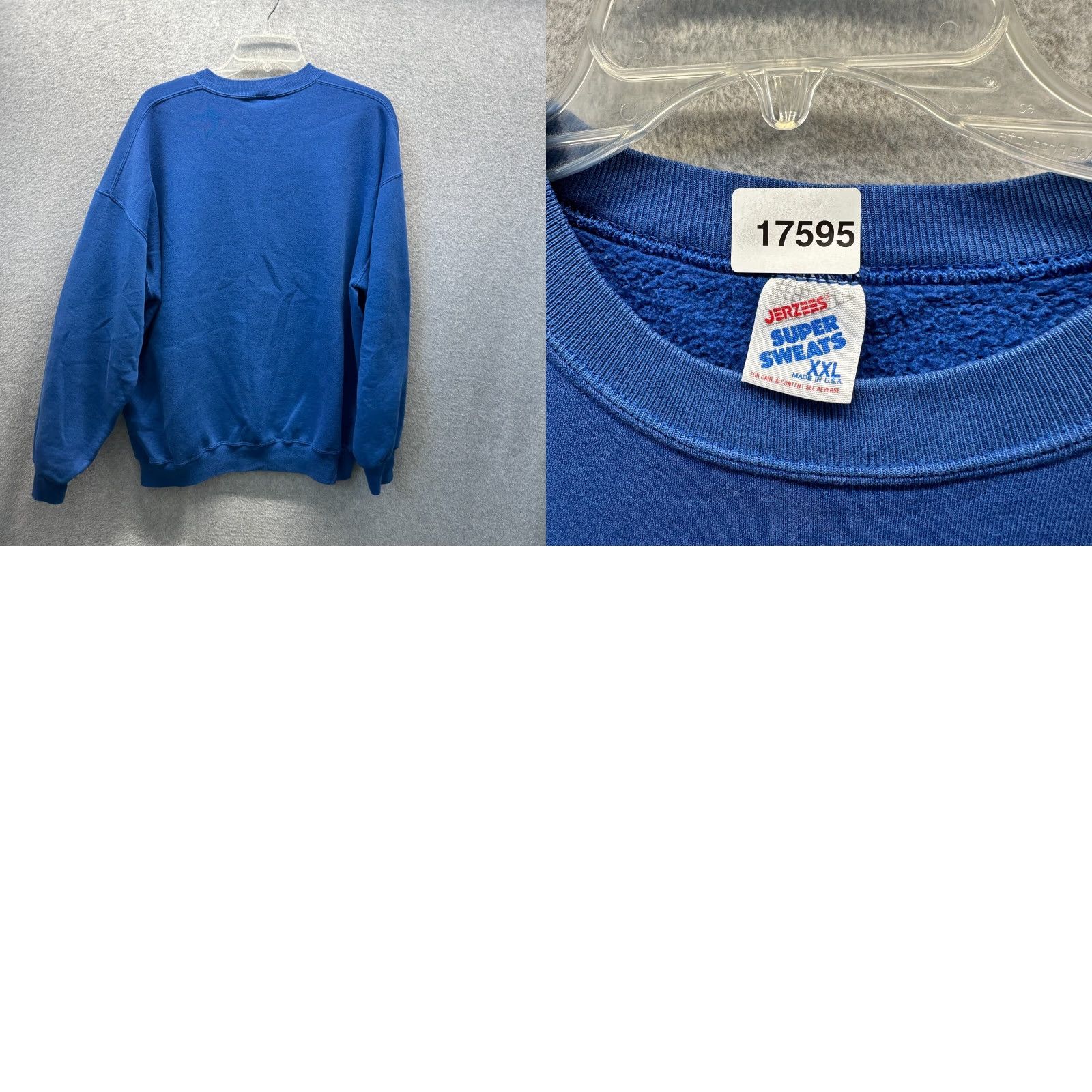 Jerzees VINTAGE Jerzees Sweatshirt Adult 2XL Blue Mens 90s Made in USA Irish OLGC Sweatshirt Size US XXL / EU 58 / 5 - 9 Thumbnail