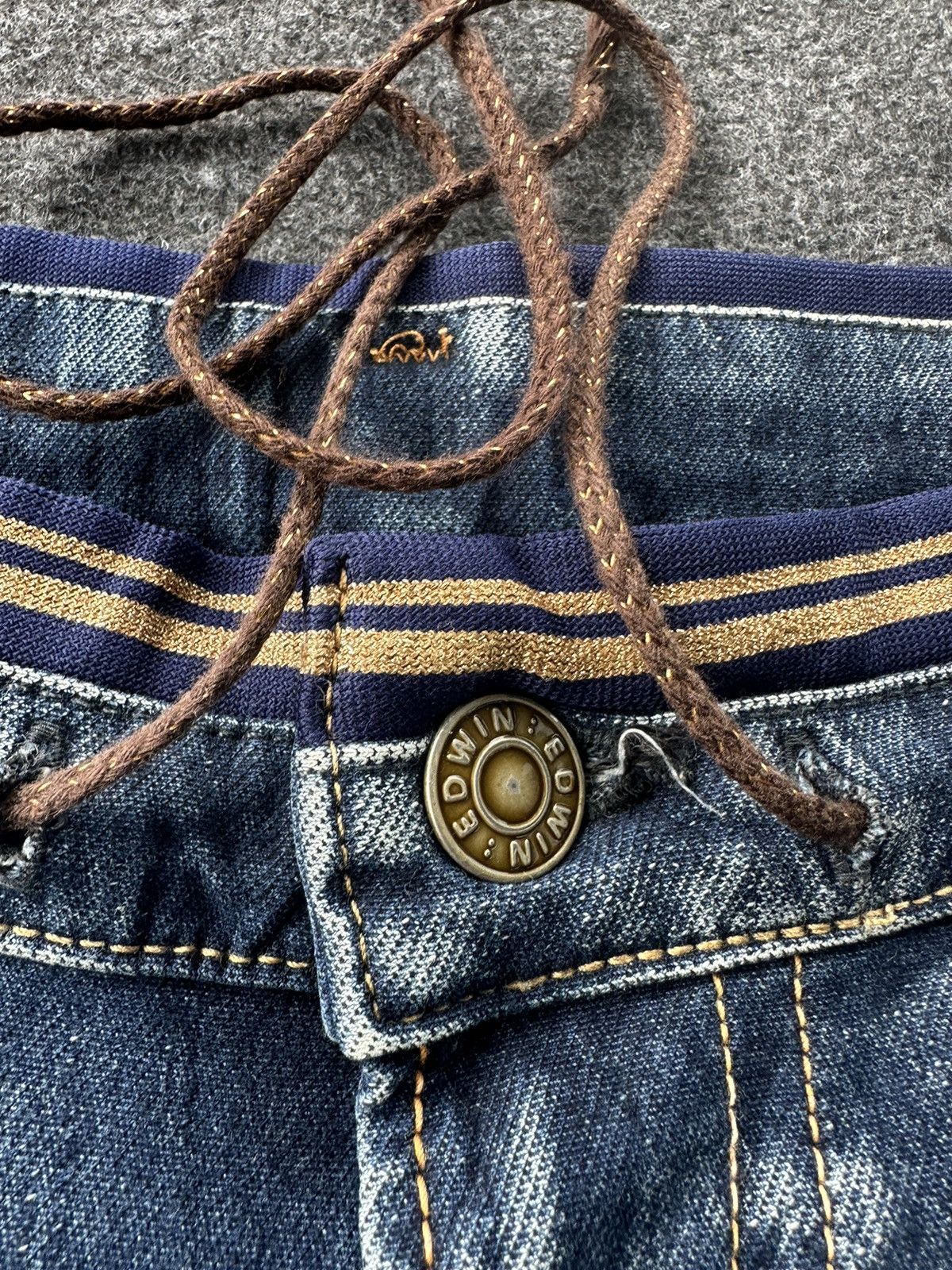 Beauty Beast × Edwin × If Six Was Nine Vintage Edwin 503 Jersey Drawstring Stretchable Denim D97 Size US 30 / EU 46 - 8 Thumbnail