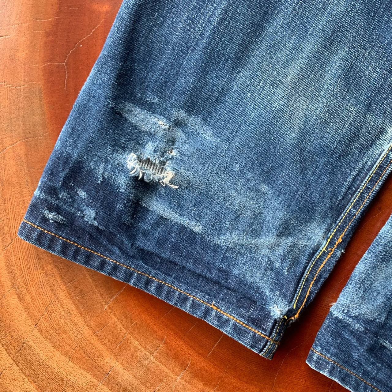 Japanese Brand Santastic Saru Tokyo Tribe Distressed Blue Denim Pants Size US 32 / EU 48 - 10 Thumbnail