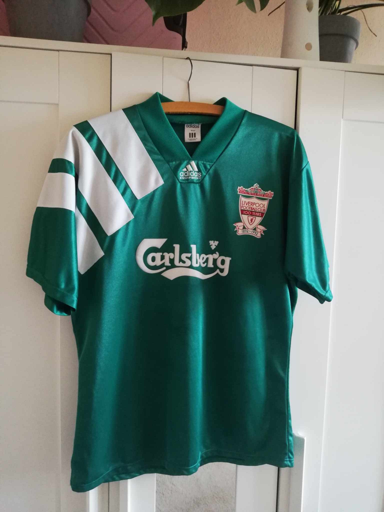 image of Vintage Adidas 1992/93 Liverpool Fc Away Jersey Kit in Green, Men's (Size Large)