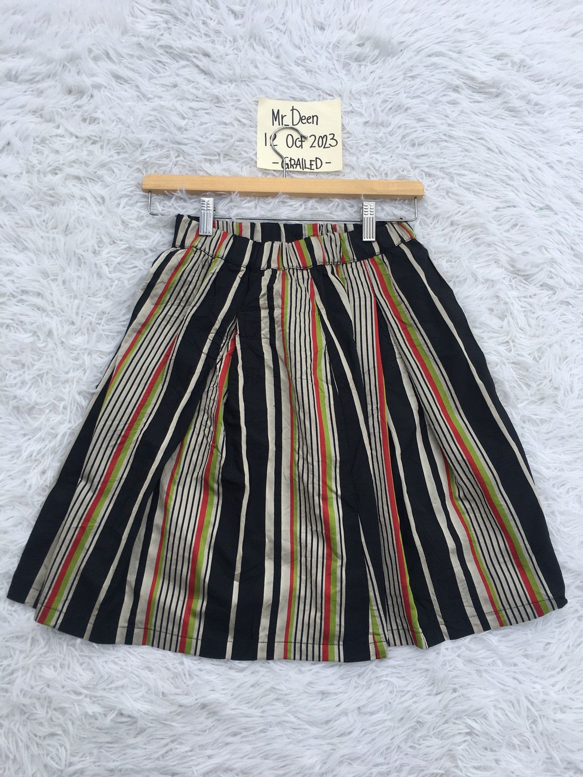 image of Vintage Luna Bi Multicolor Skirt in Black, Women's (Size 24)