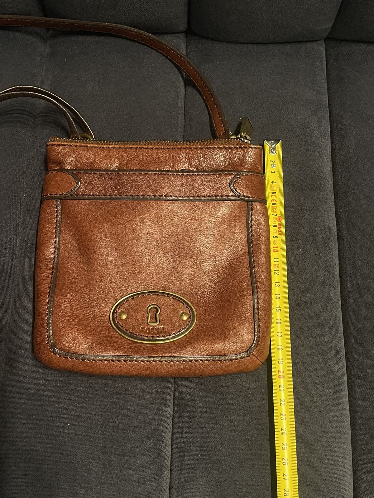Fossil Fossil Key Per Crossbody Bag Brown Smooth Leather Small Size ONE SIZE - 16 Thumbnail
