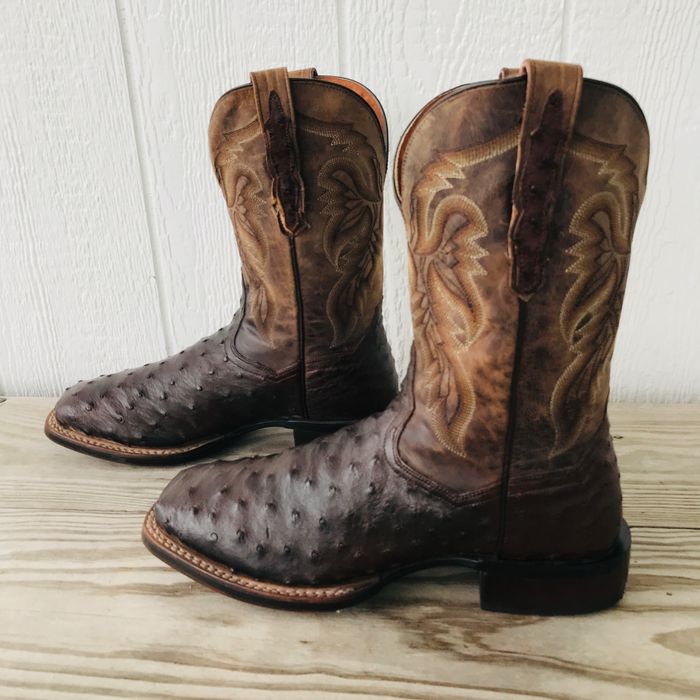 Dan Post Western Boot Dan Post Alamosa Mens Full Quill Ostrich Cowboy ...