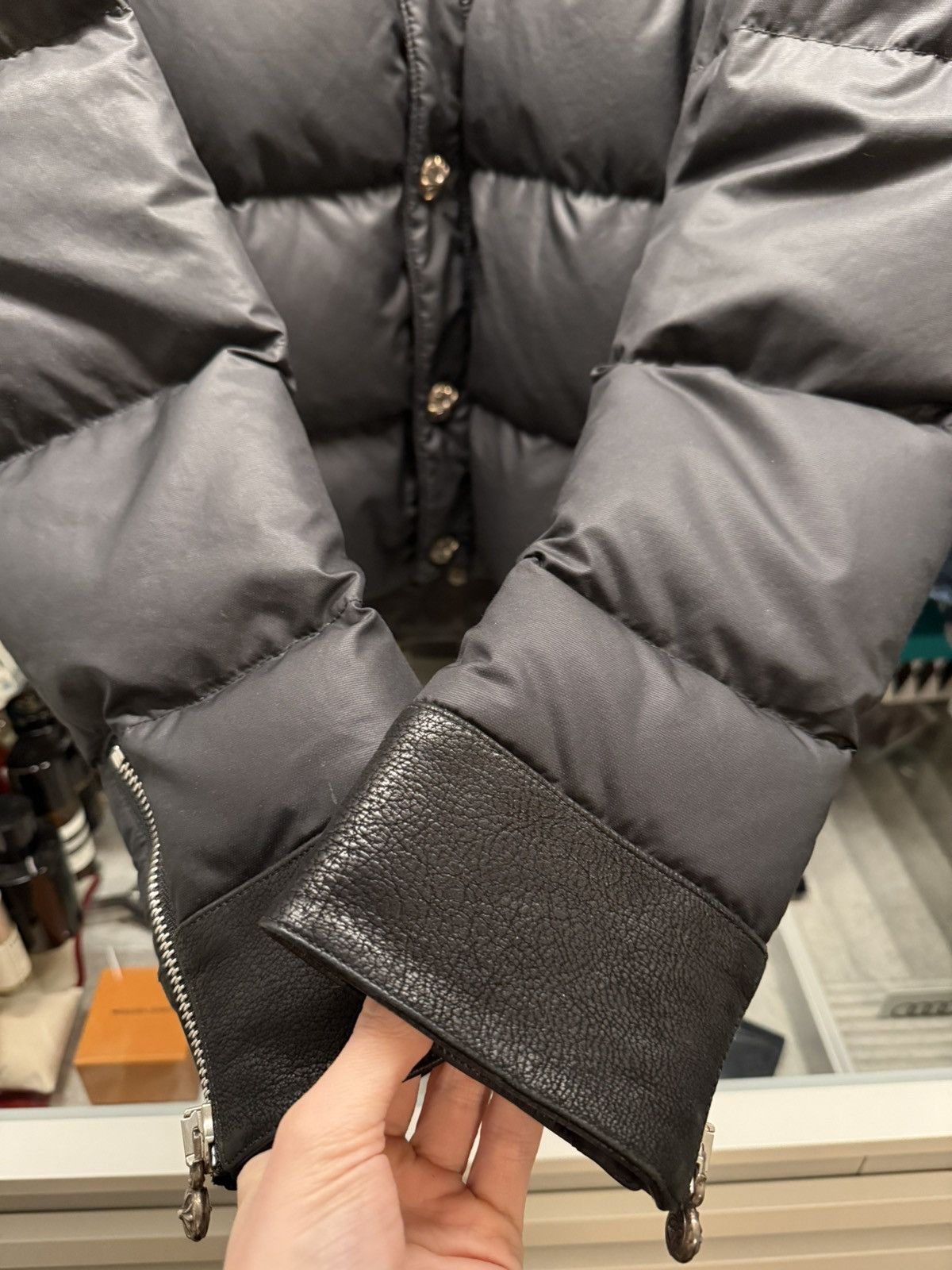 Chrome Hearts Chrome Hearts Leather Fleur goose down jacket Size US L / EU 52-54 / 3 - 5 Thumbnail