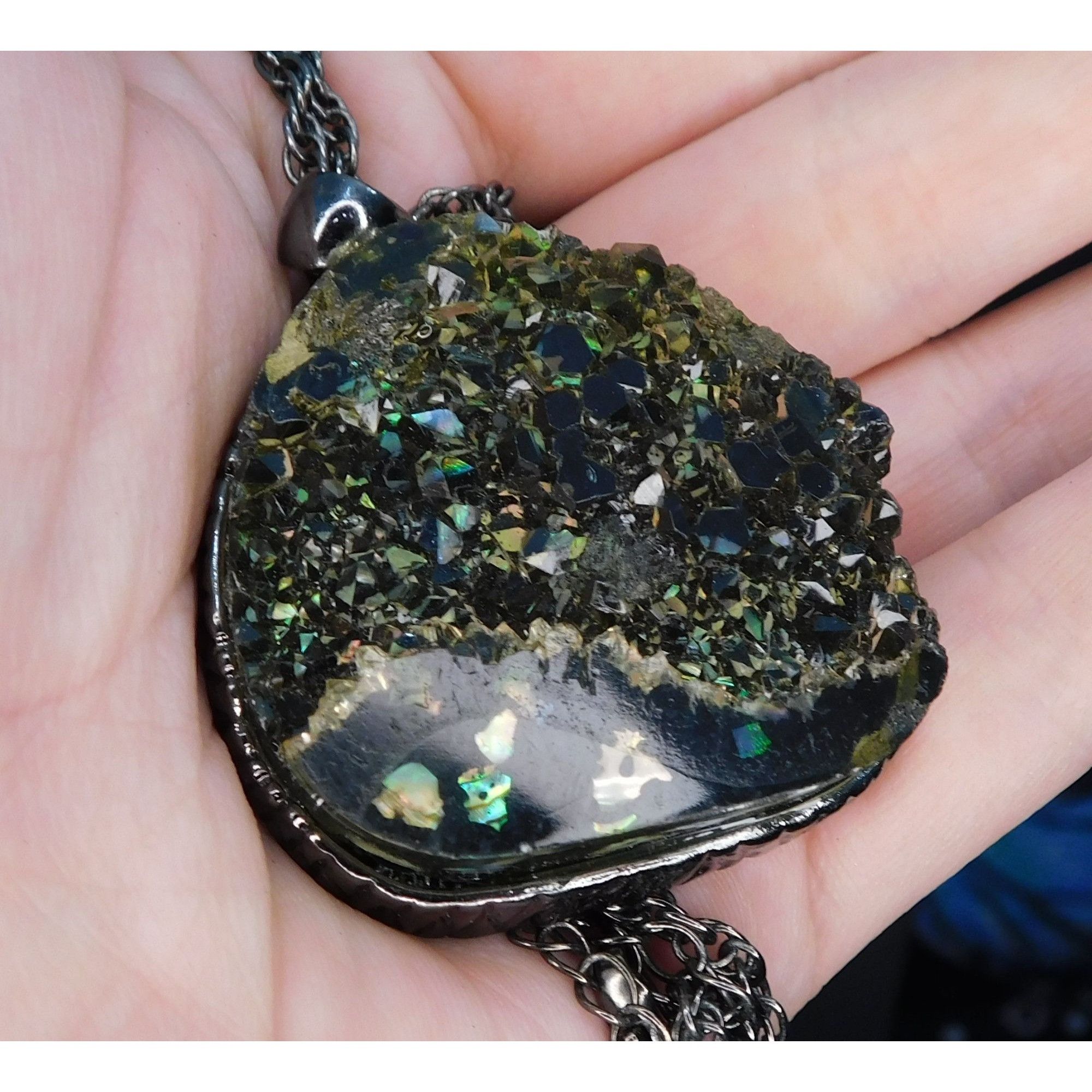 Other Nature Inspired Large Faux Druzy Pendant Necklace Size ONE SIZE - 6 Thumbnail