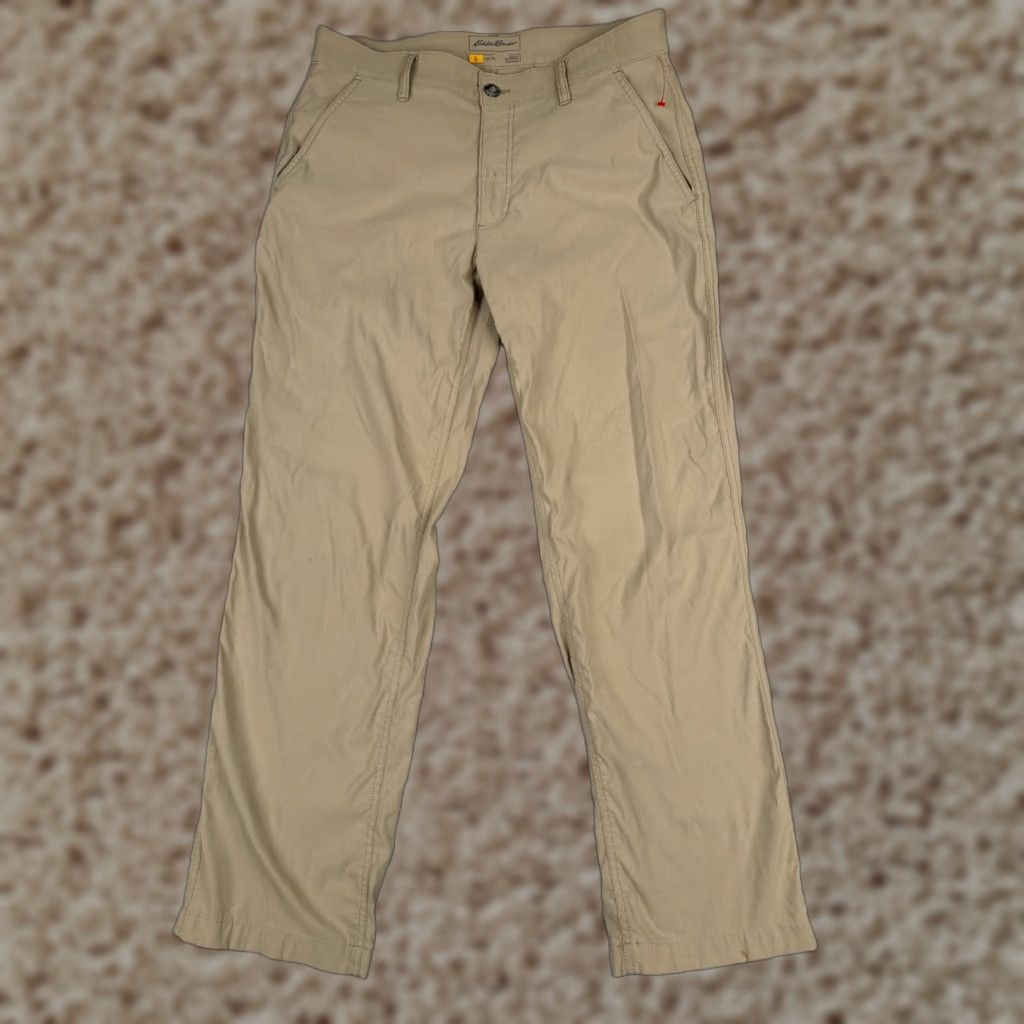 Eddie Bauer Eddie Bauer Pants Men Regular Cargo Straight Brown 33 Nylon Read Me Size US 33 - 1 Thumbnail