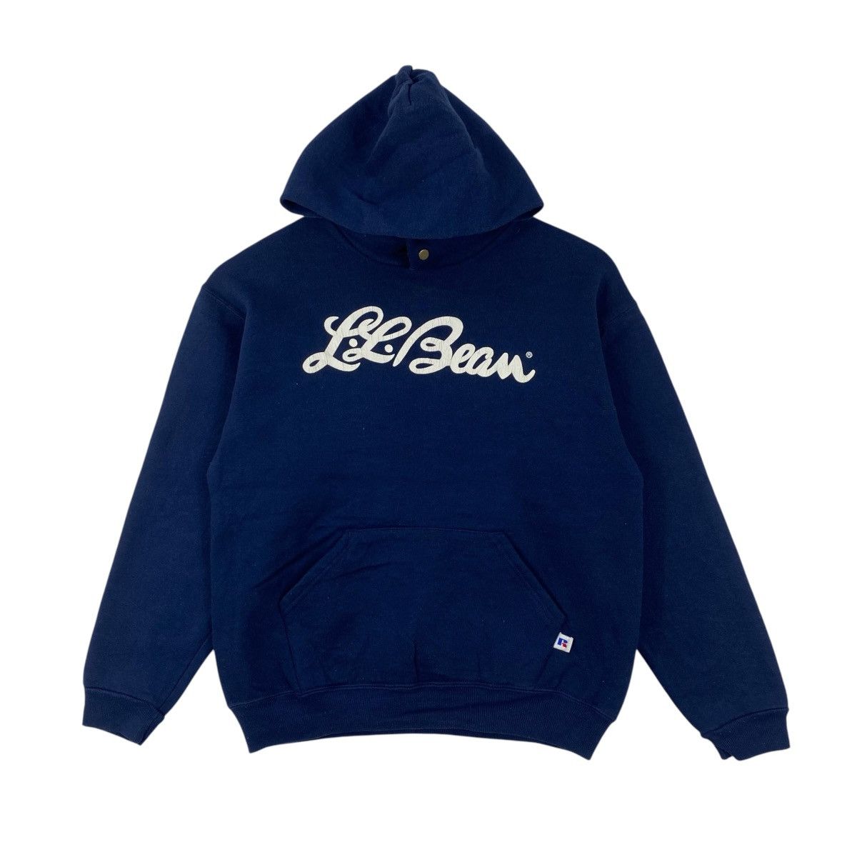 L.L. Bean Vtg 90s LL Bean x Russell Hoodie Snap Neck Navy USA Youth M Size US M / EU 48-50 / 2 - 1 Thumbnail