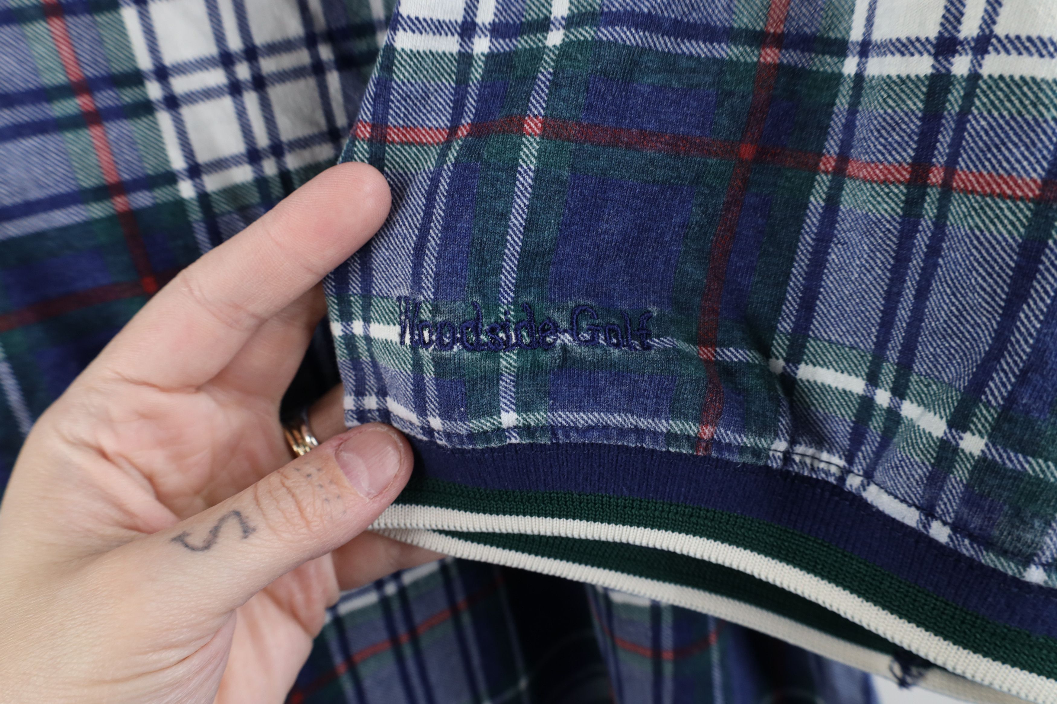 Vintage Vintage 90s Streetwear Fit Collared Golf Polo Shirt Plaid Size US XL / EU 56 / 4 - 4 Thumbnail