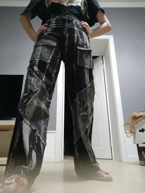 Designer × Japanese Brand × Vintage graphics camo y2k pattern hiphop pants Size US 30 / EU 46 - 1 Thumbnail
