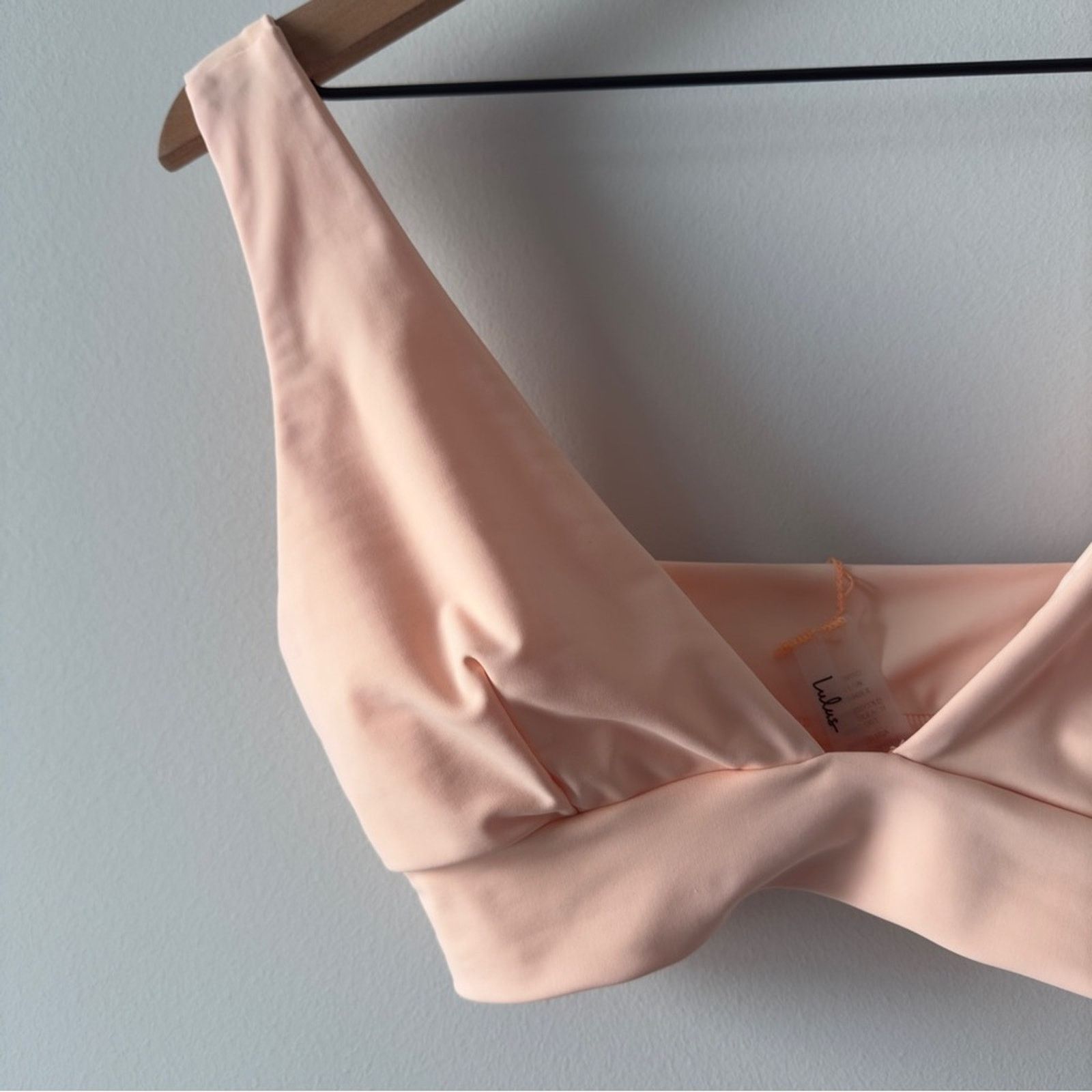 Other Lulus Triangle Bikini Top Light Orange Orange Stretch ruched Size S / US 4 / IT 40 - 3 Thumbnail