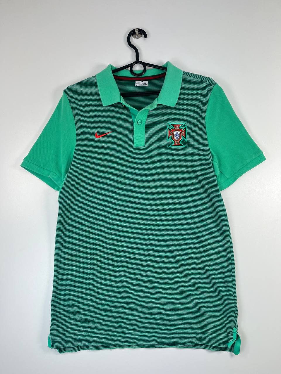 Nike Portugal Polo Shirt Nike 2016-2017 Green Striped Size M Size US M / EU 48-50 / 2 - 1 Thumbnail