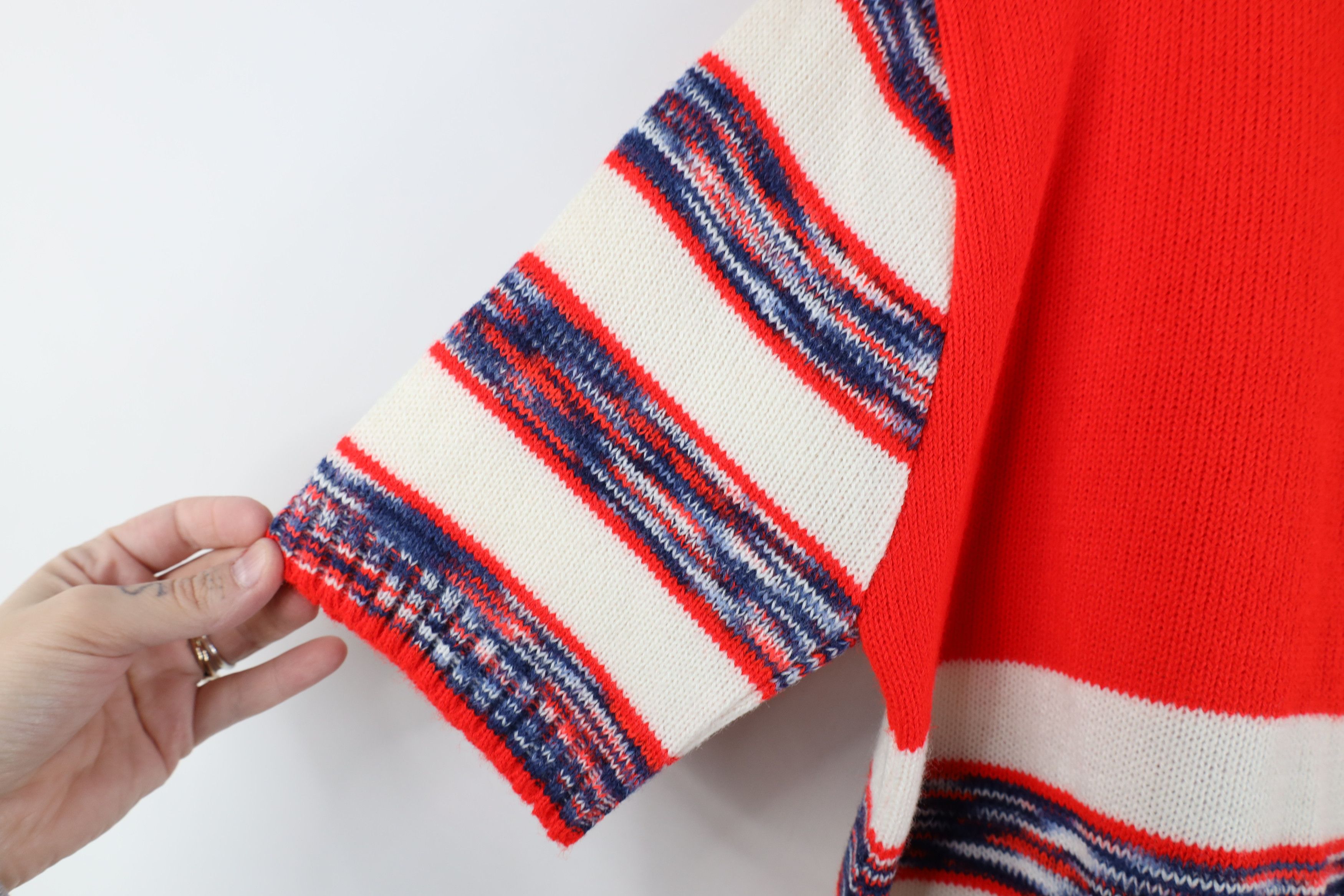 Vintage Vintage 60s Streetwear Striped Short Sleeve Knit Sweater Size M / US 6-8 / IT 42-44 - 5 Thumbnail
