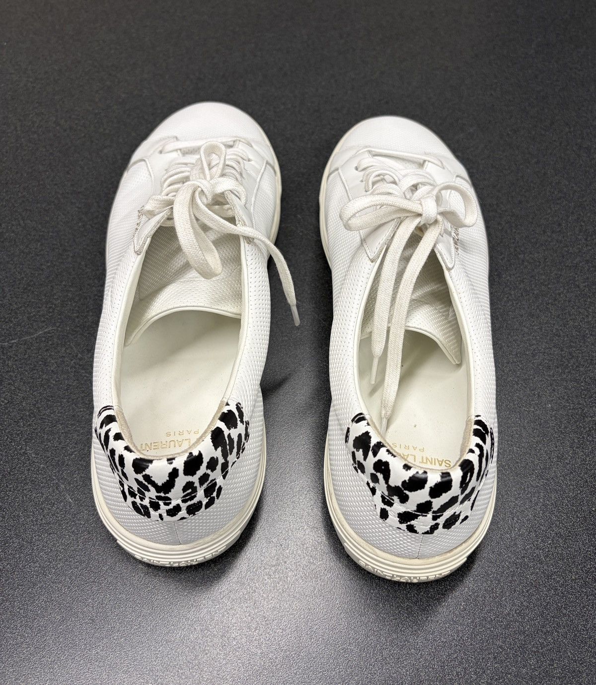 Saint Laurent Paris SAINT LAURENT YSL CLASSIC COURT SL/10 PERFORATED SNEAKERS Size US 11.5 / EU 44-45 - 2 Thumbnail